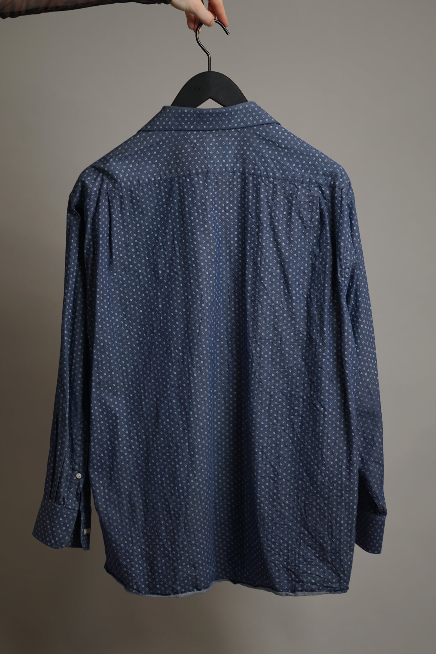 Tommy Hilfiger Blue Regular Fit Dotted Down Shirt