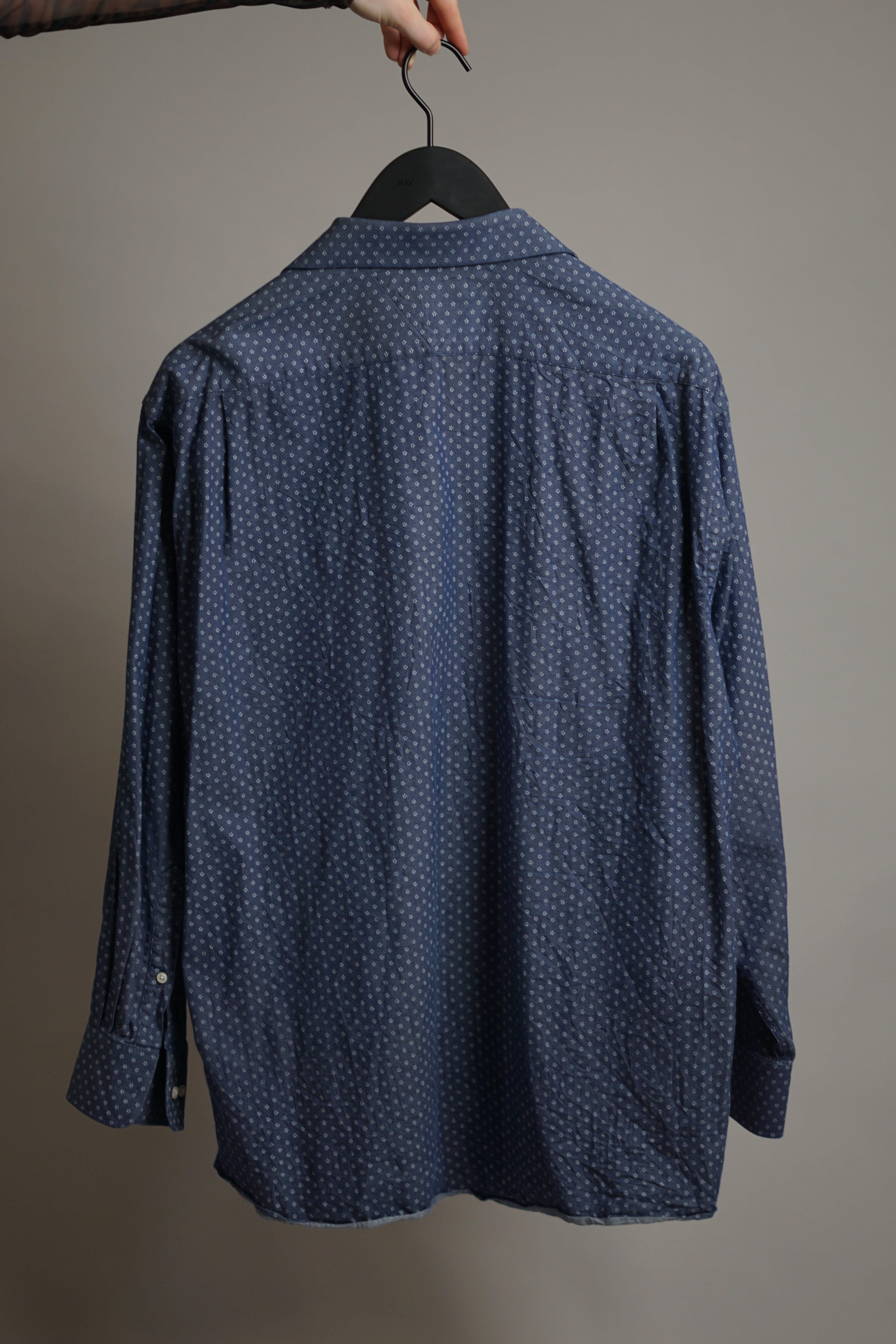 Tommy Hilfiger Blue Regular Fit Dotted Down Shirt