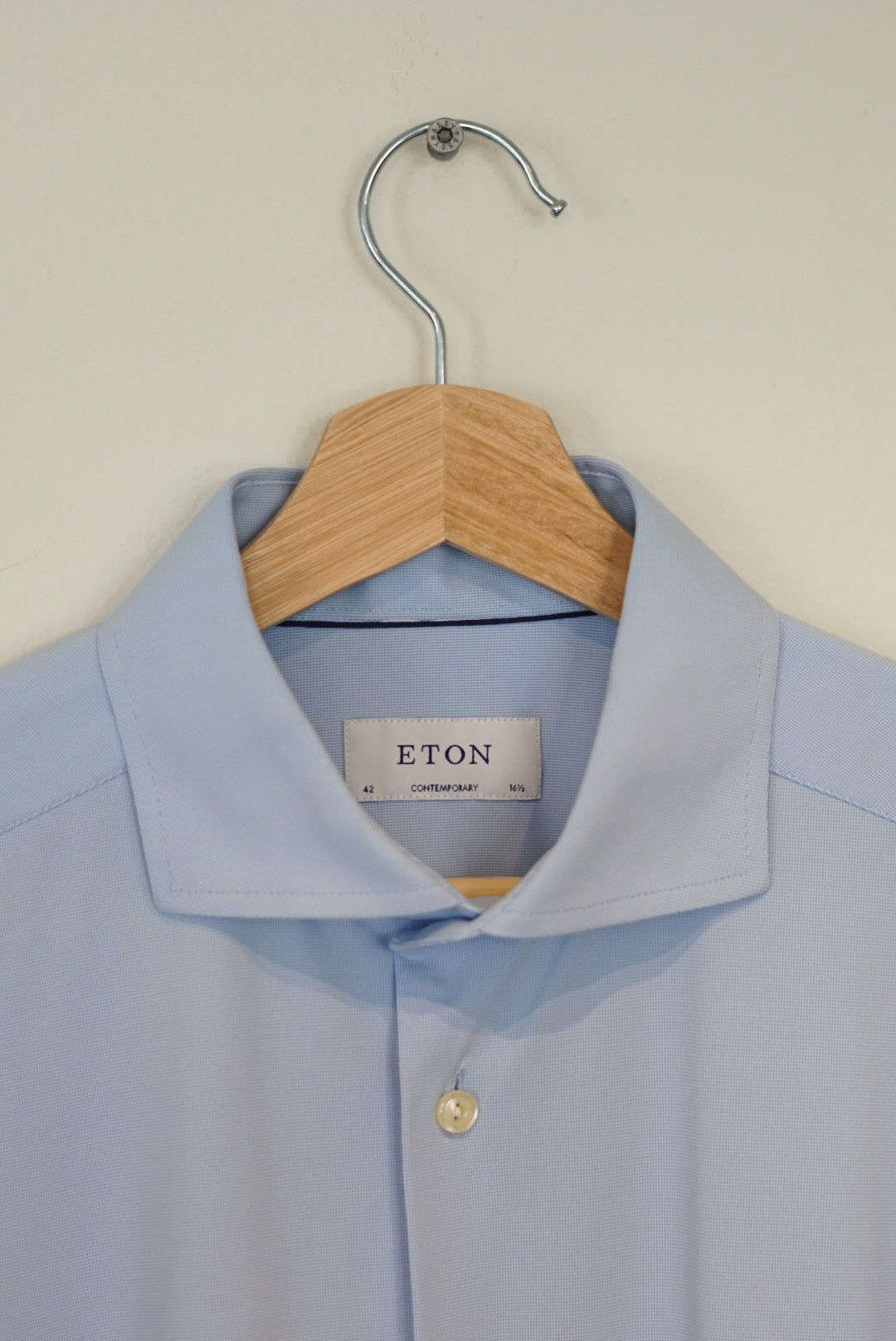 Eton Oceanblue Contemporary Cotton Shirt