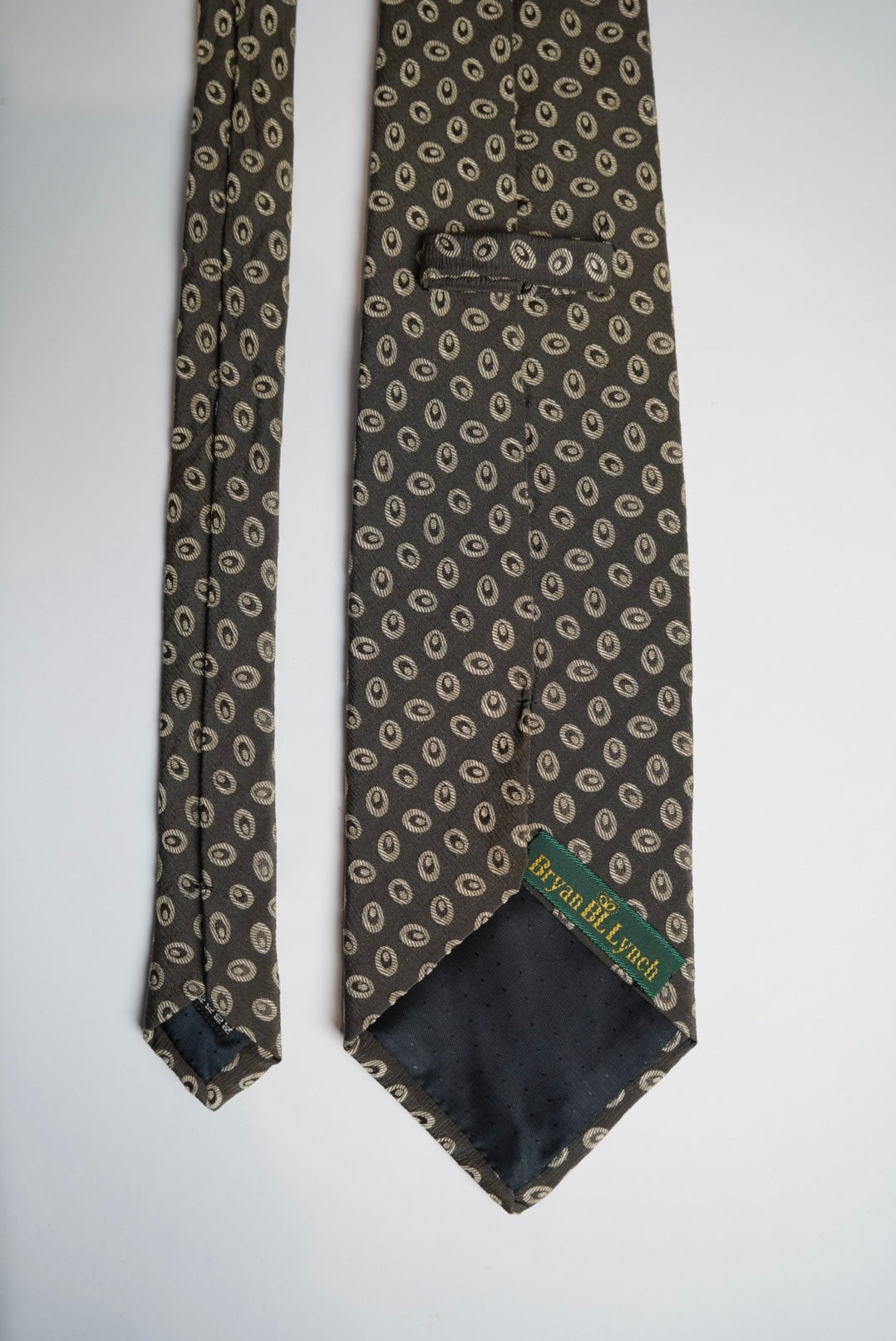 Bryan BL Lynch Brown and Beige Dotted Silk Tie