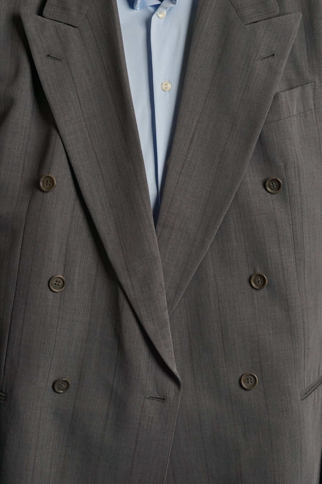 Hugo Boss Gray Double-Breasted Wool Blazer