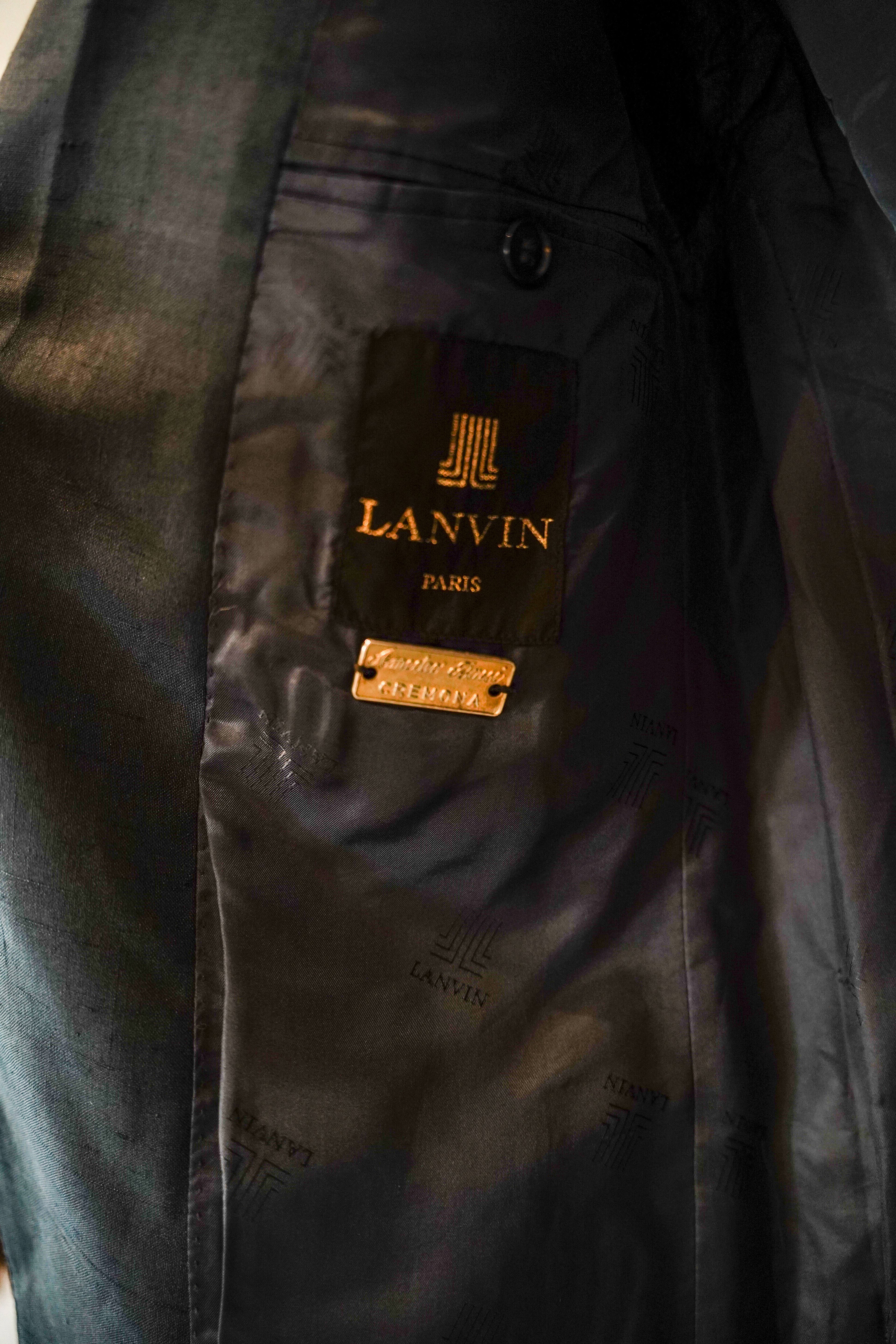 Lanvin Paris Navy Amadeo Bassi Cremona Cotton Blazer