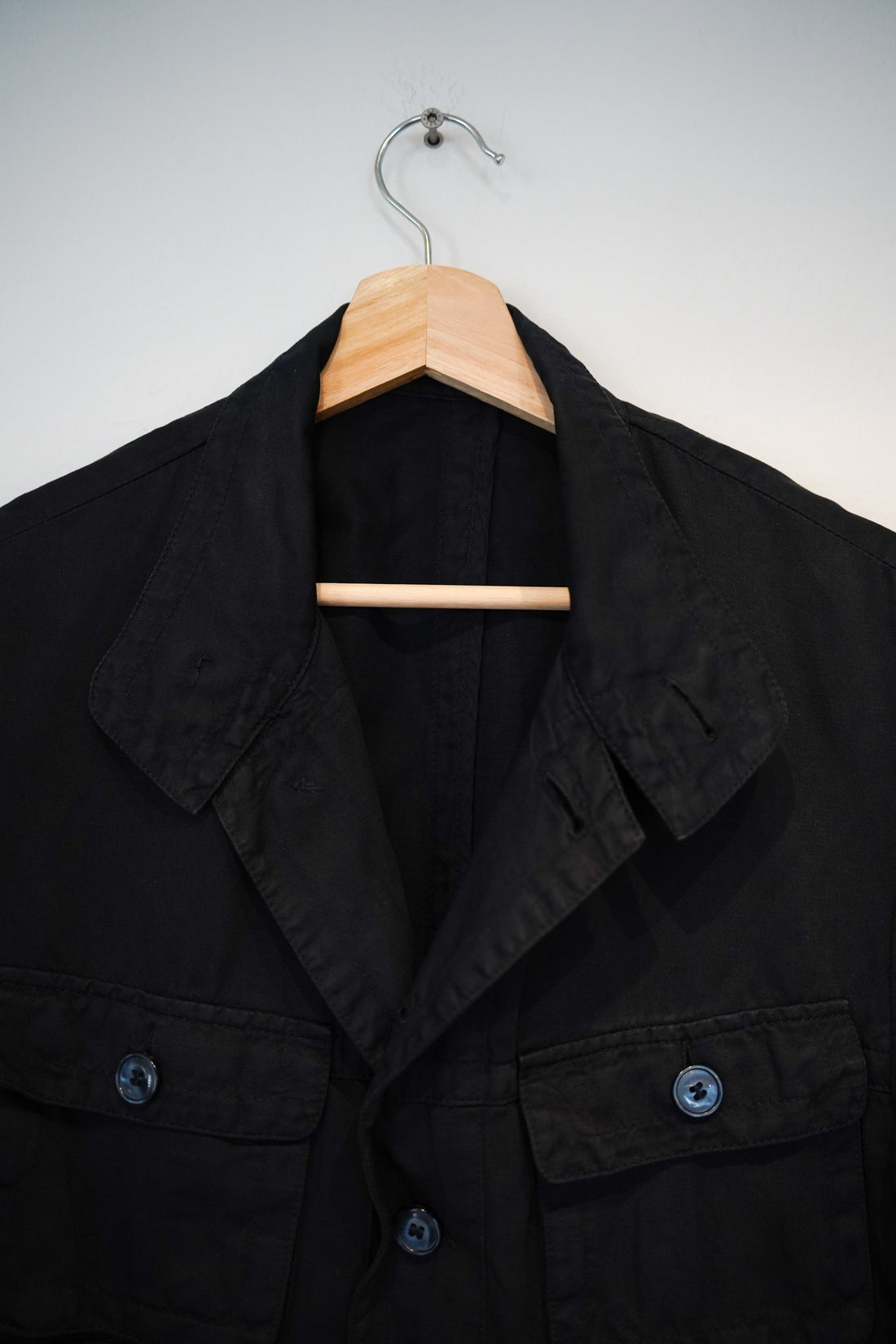 Ermenegildo Zegna Navy Cotton and Linen Overshirt