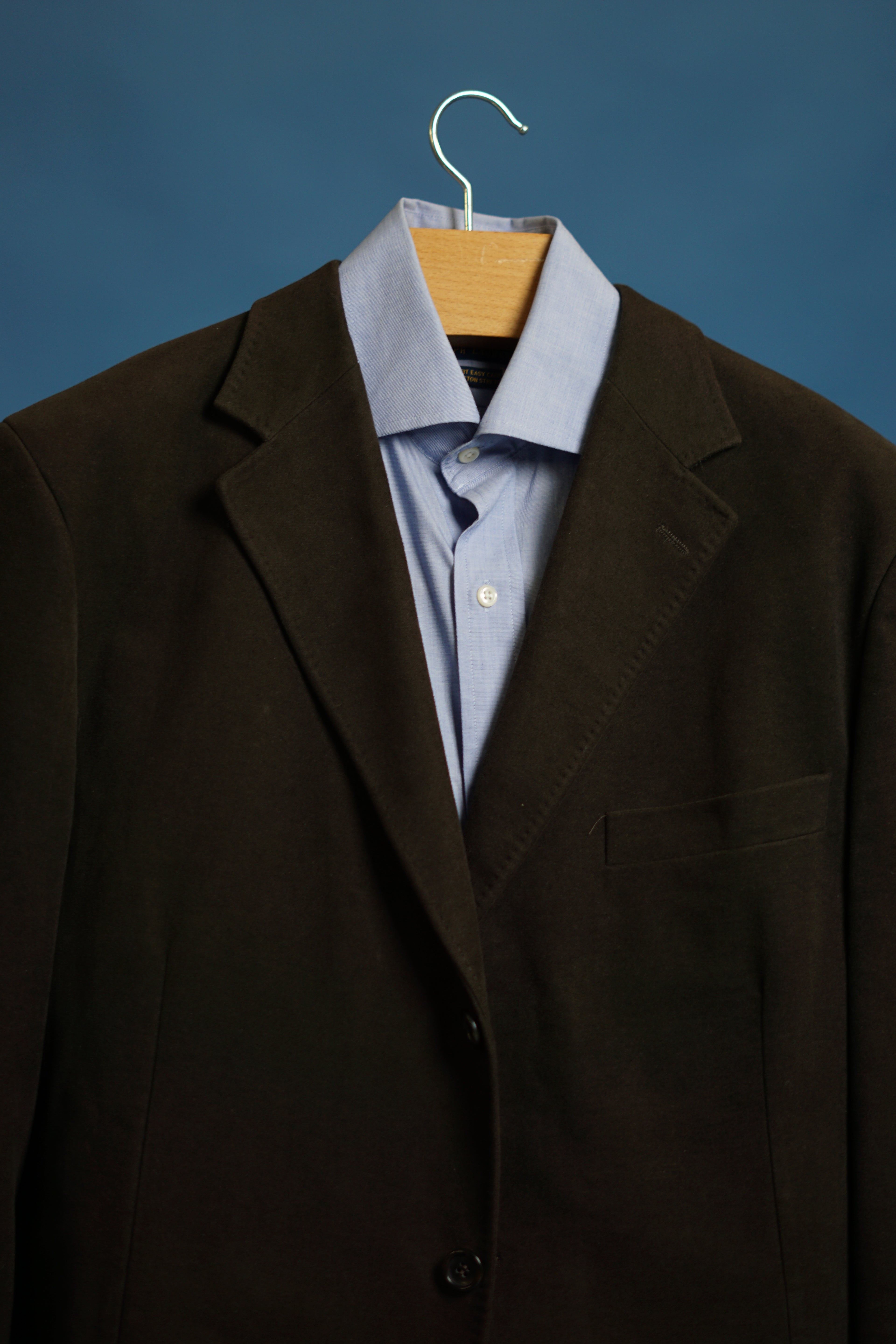 Oscar Jacobson Brown Cotton Blazer