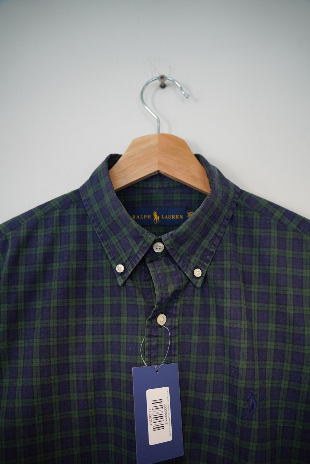 Ralph Lauren Darkgreen and Darkblue Checkered Cotton Shirt