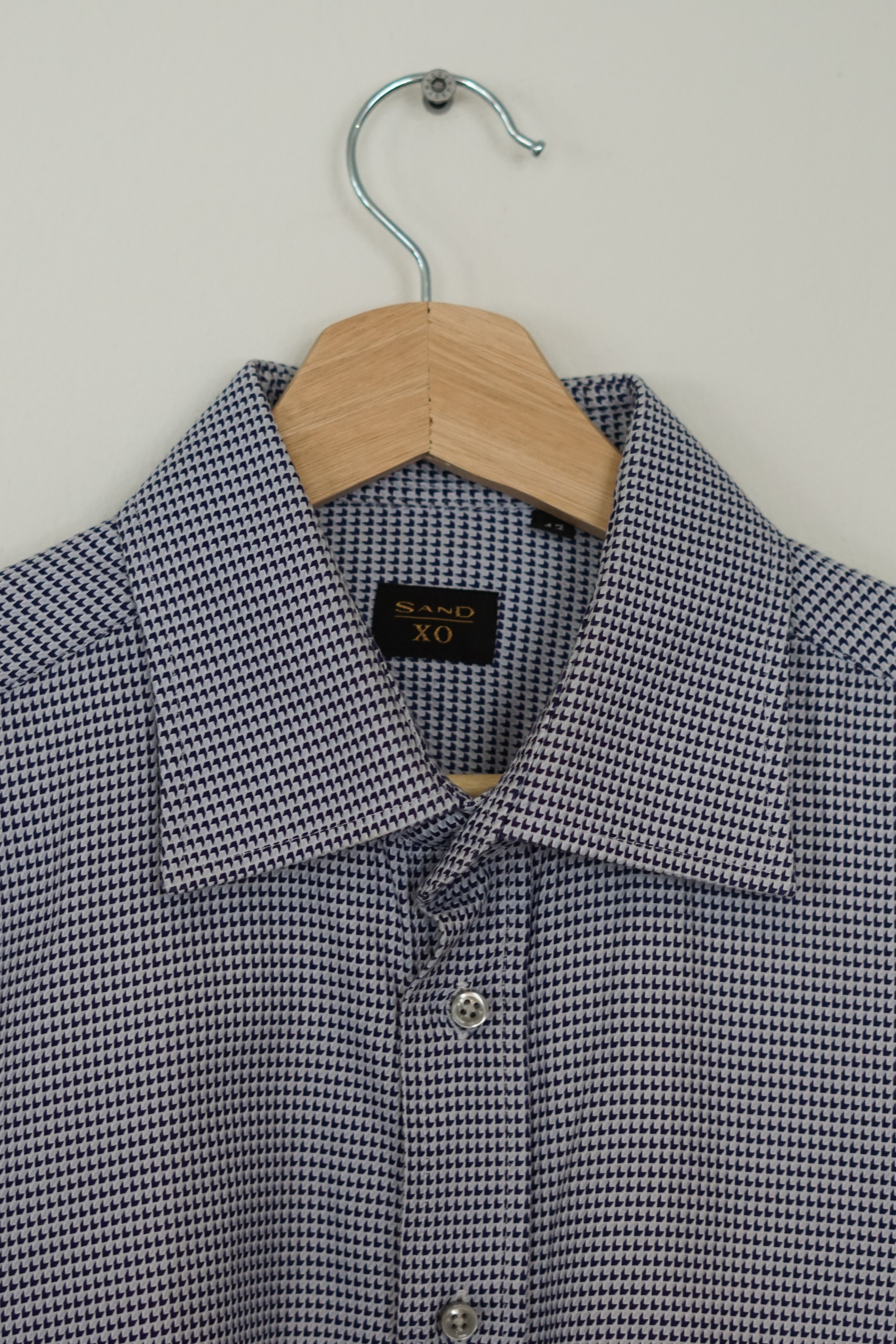 Sand Copenhagen XO Lightblue Checkered Cotton Shirt