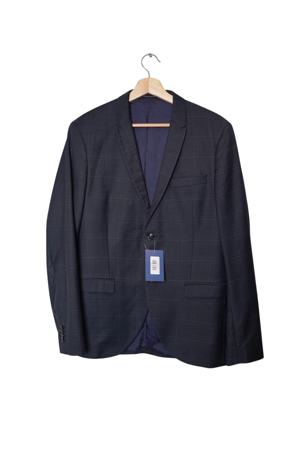 Tiger of Sweden Navy Checkered Evert Wool Business Blazer