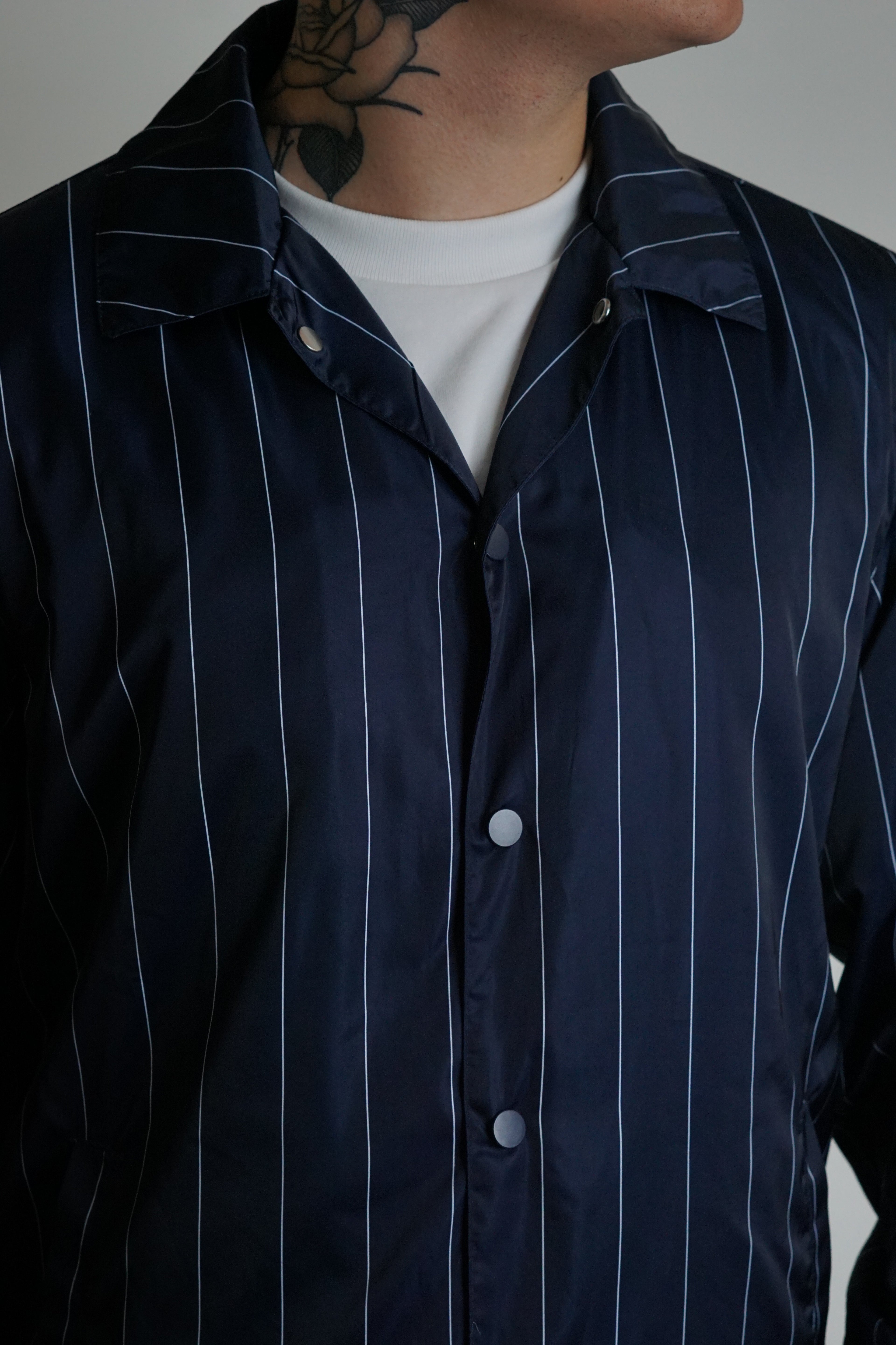 Gant Rugger Navy Striped Coach Jacket