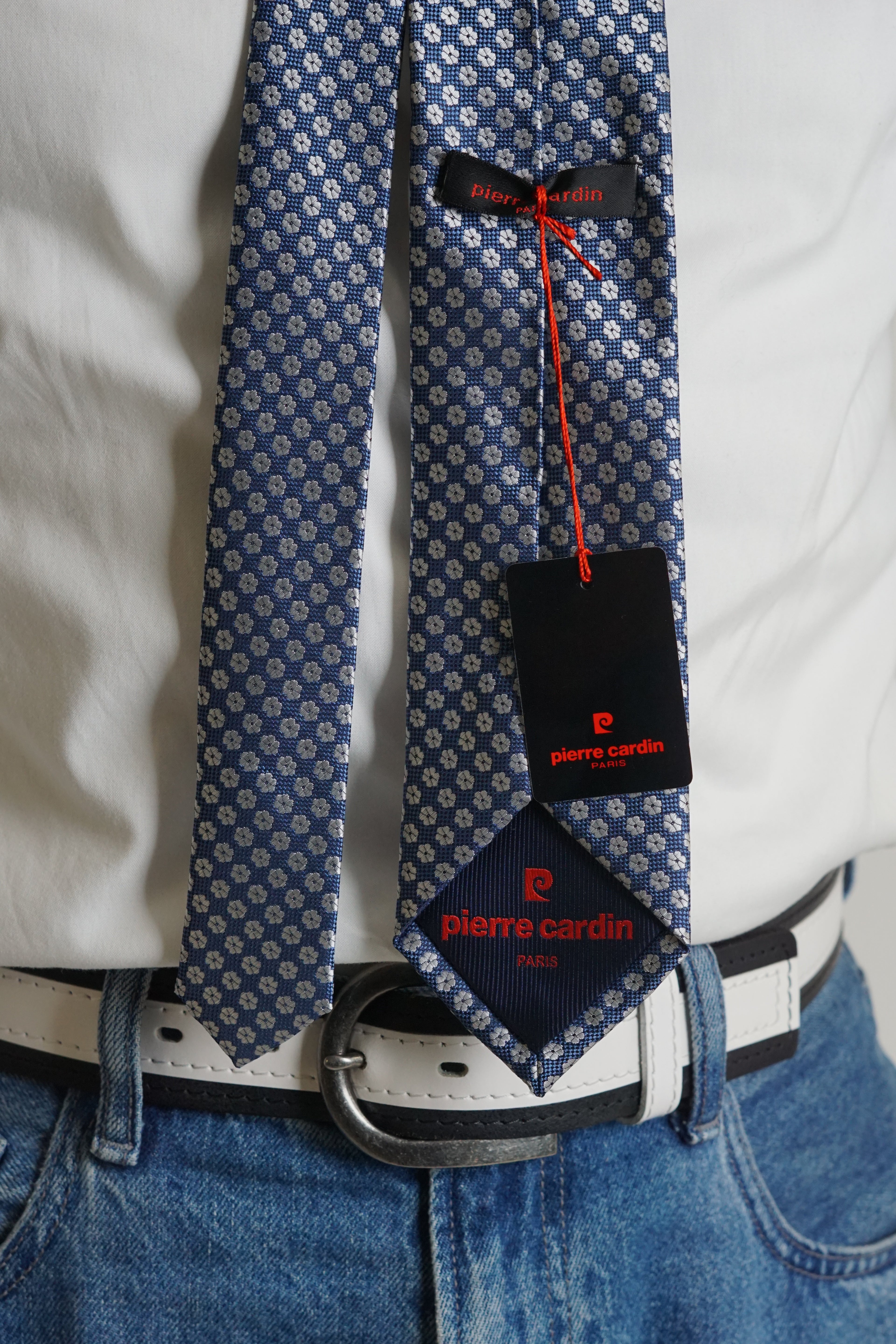 Pierre Cardin Blue Flower Tie