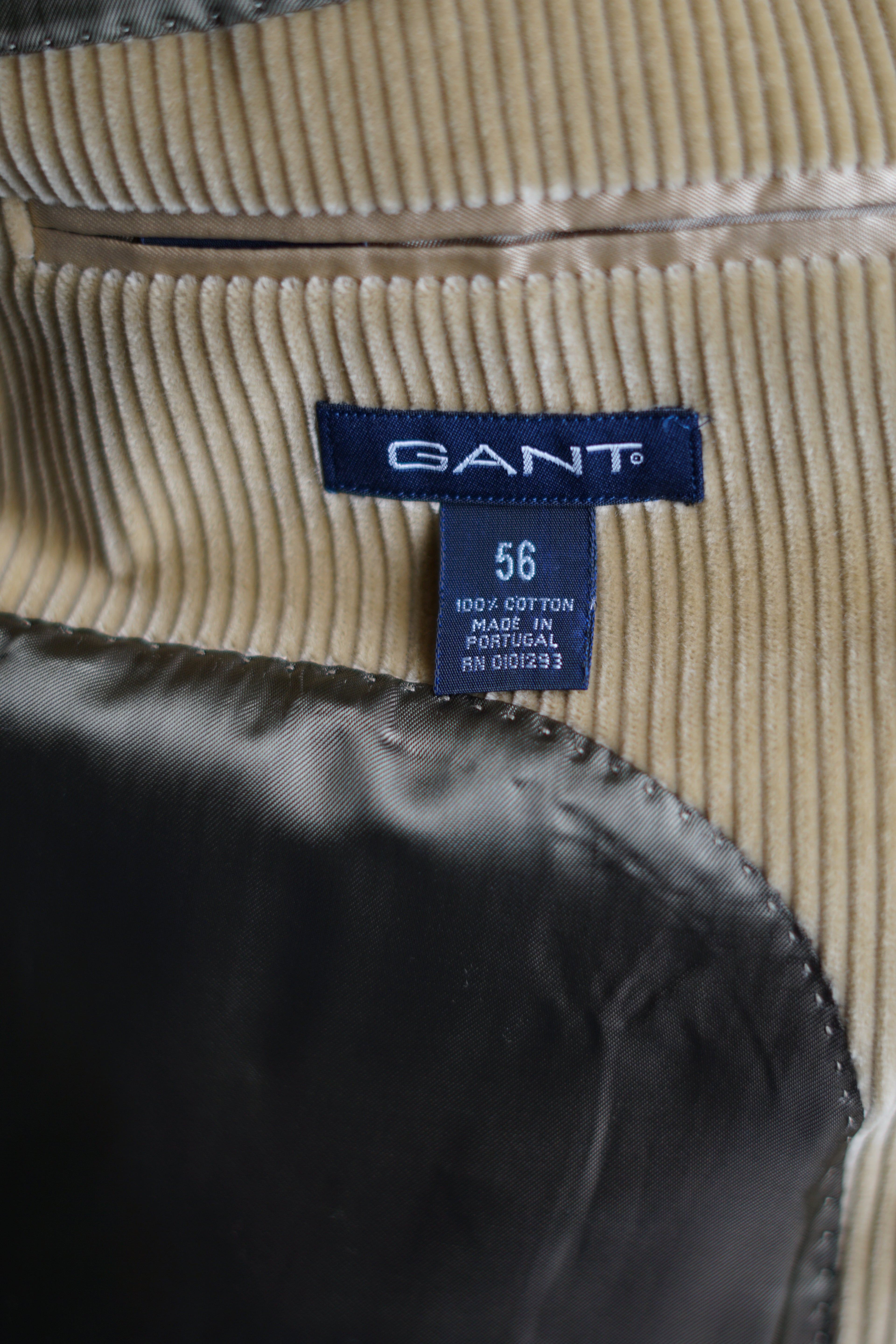 Gant – Brauner Blazer aus Cordwolle