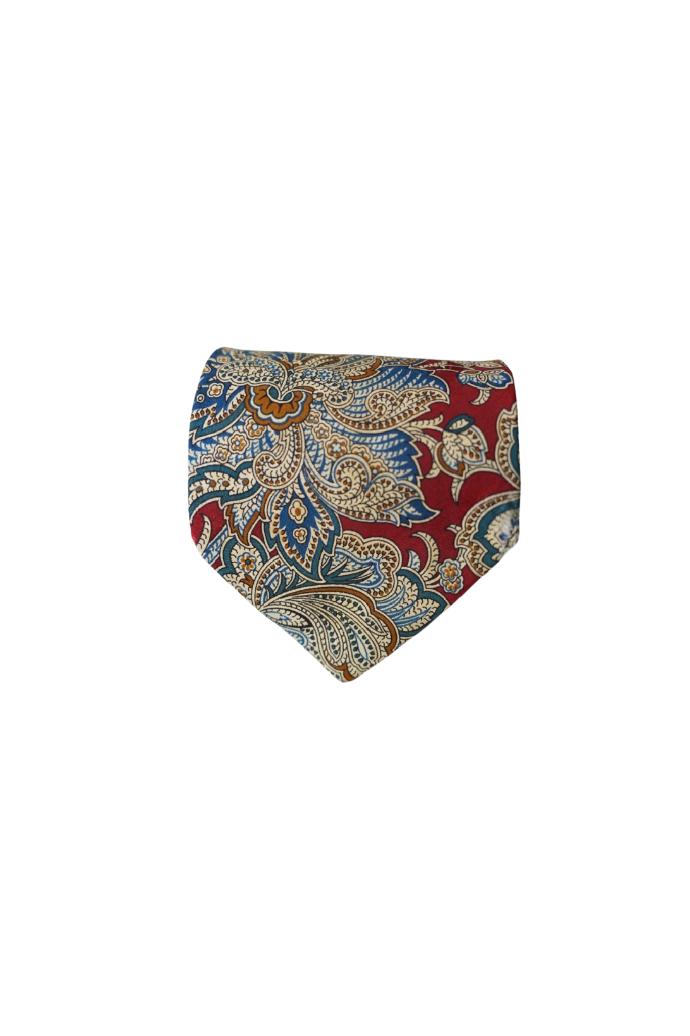 Christian Dior Monsieur Red Flower Print Silk Tie