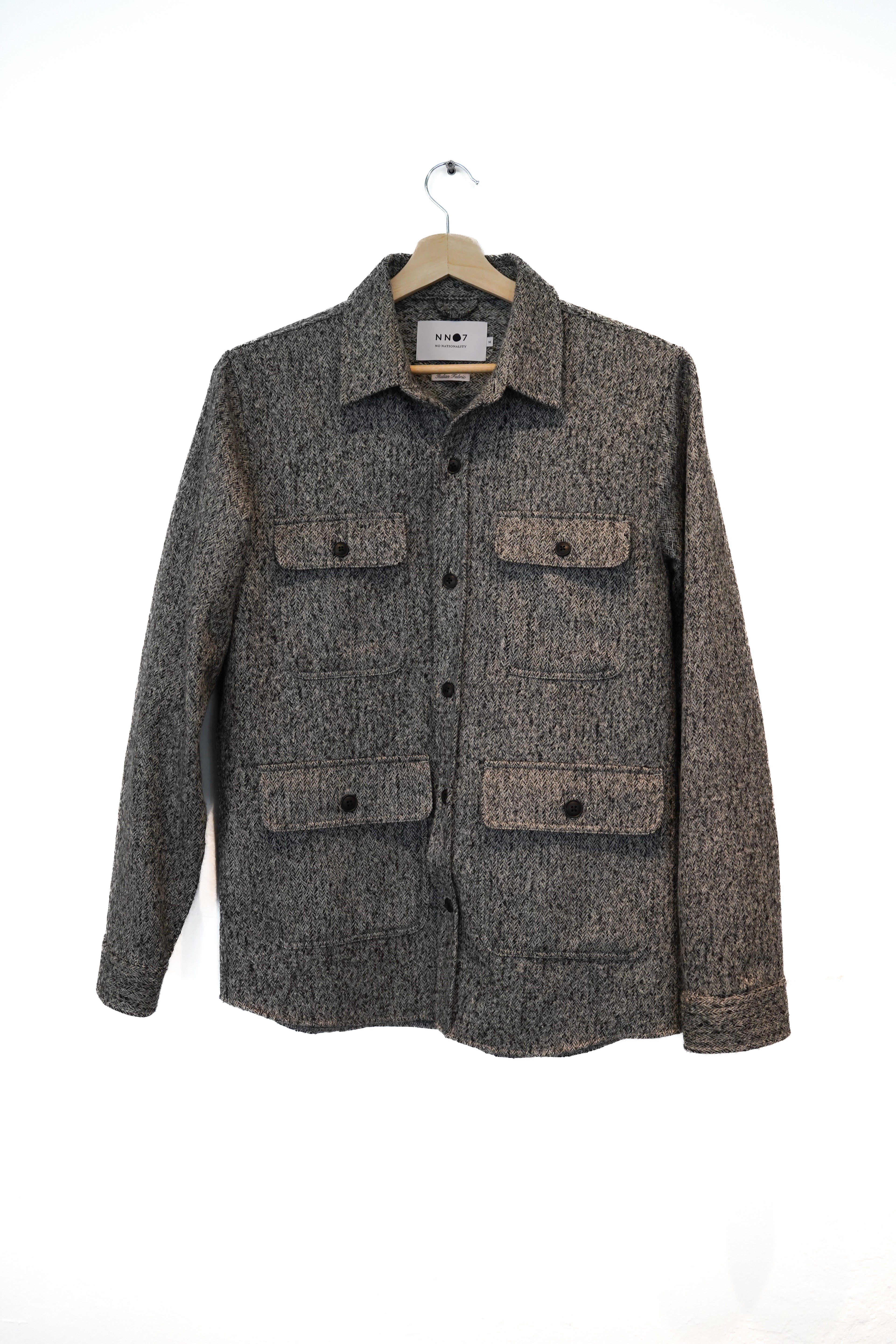 NN07 Grey Italian Fabric Virgin Wool Overshirt