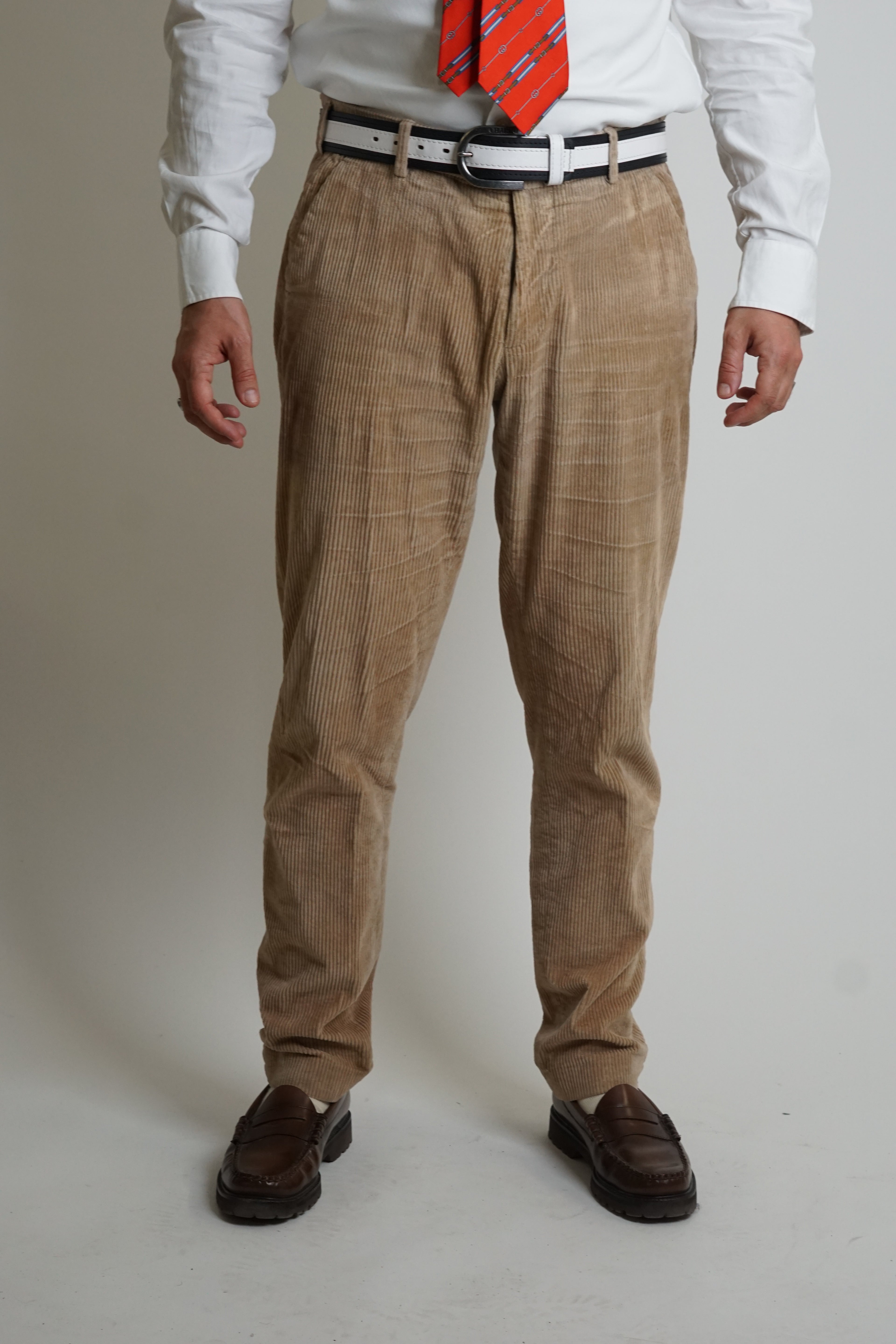 Berwich Beige Corduroy Trousers