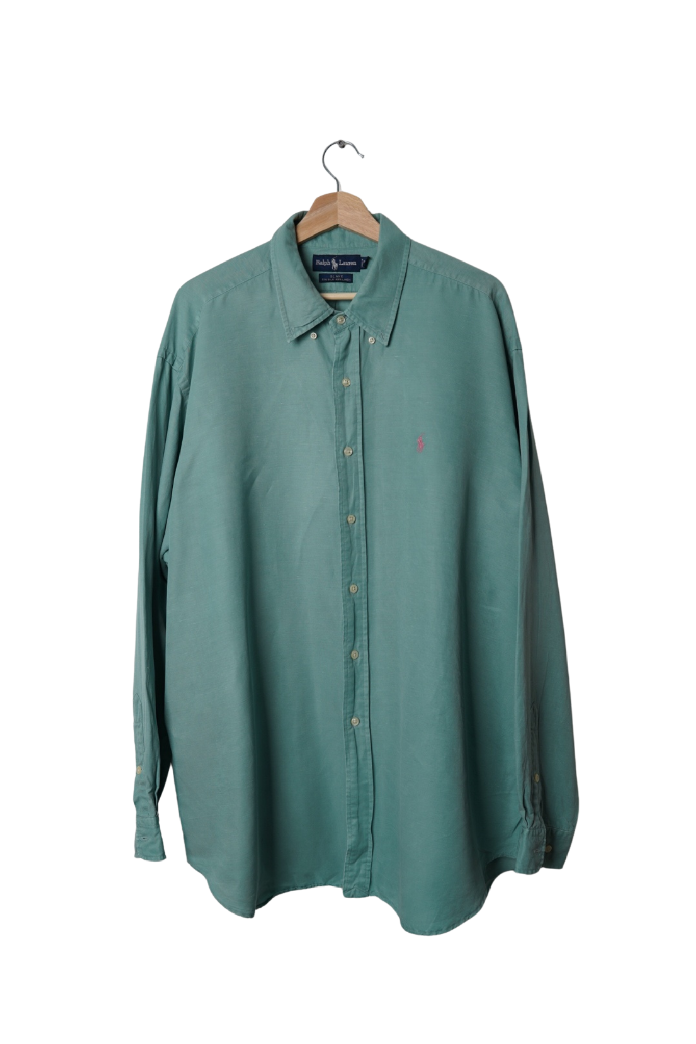 Ralph Lauren Mint Green Blake Silk and Linen Shirt