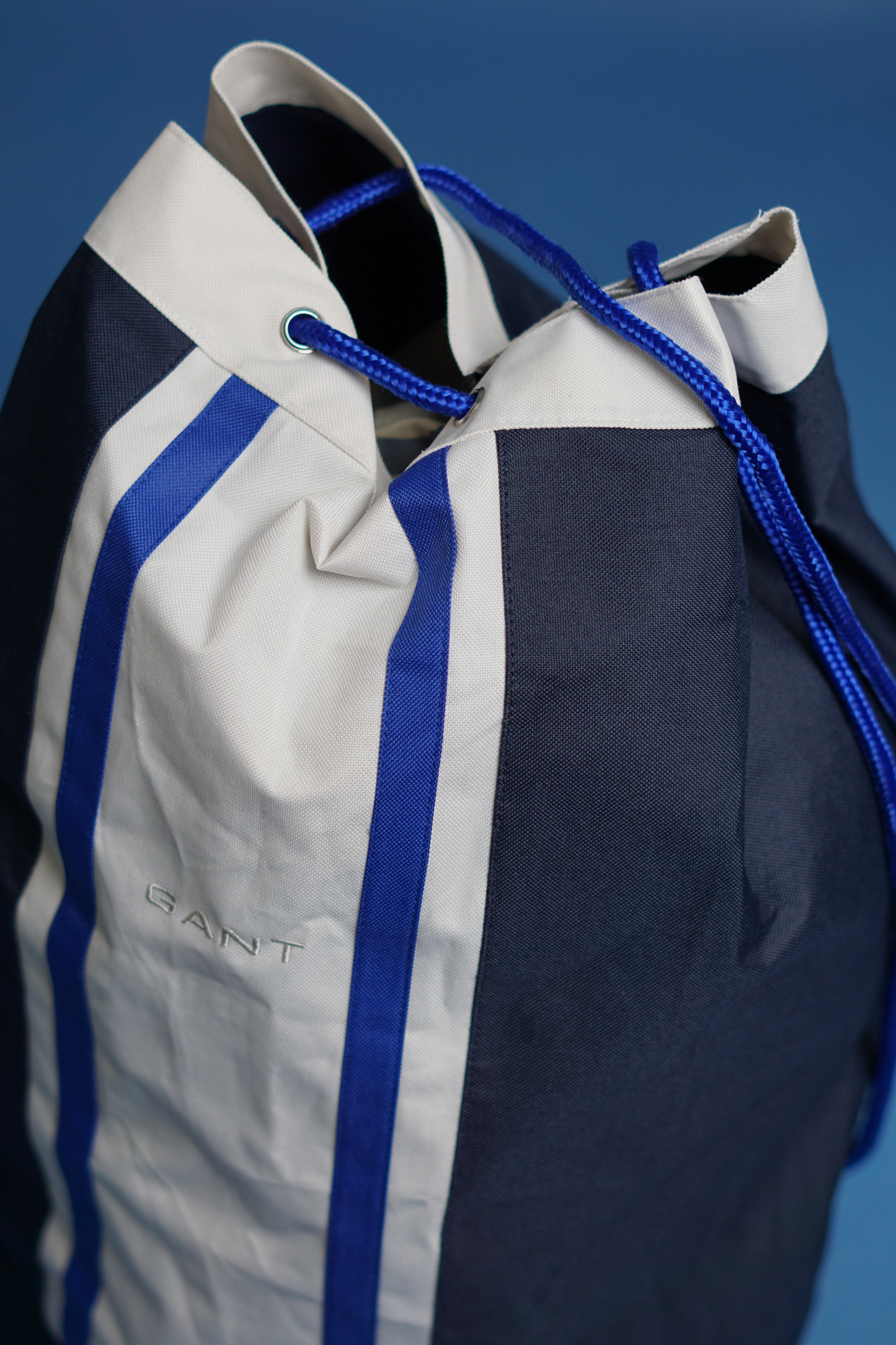 Gant Navy and White Sack Bag