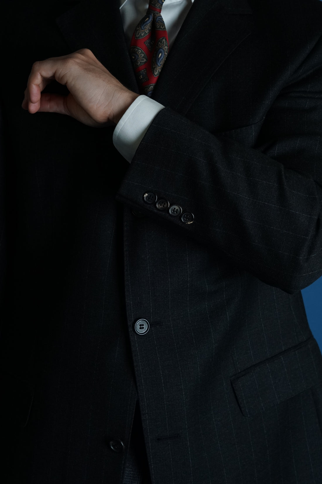 Hugo Boss Dark Pinstriped Wool Blazer