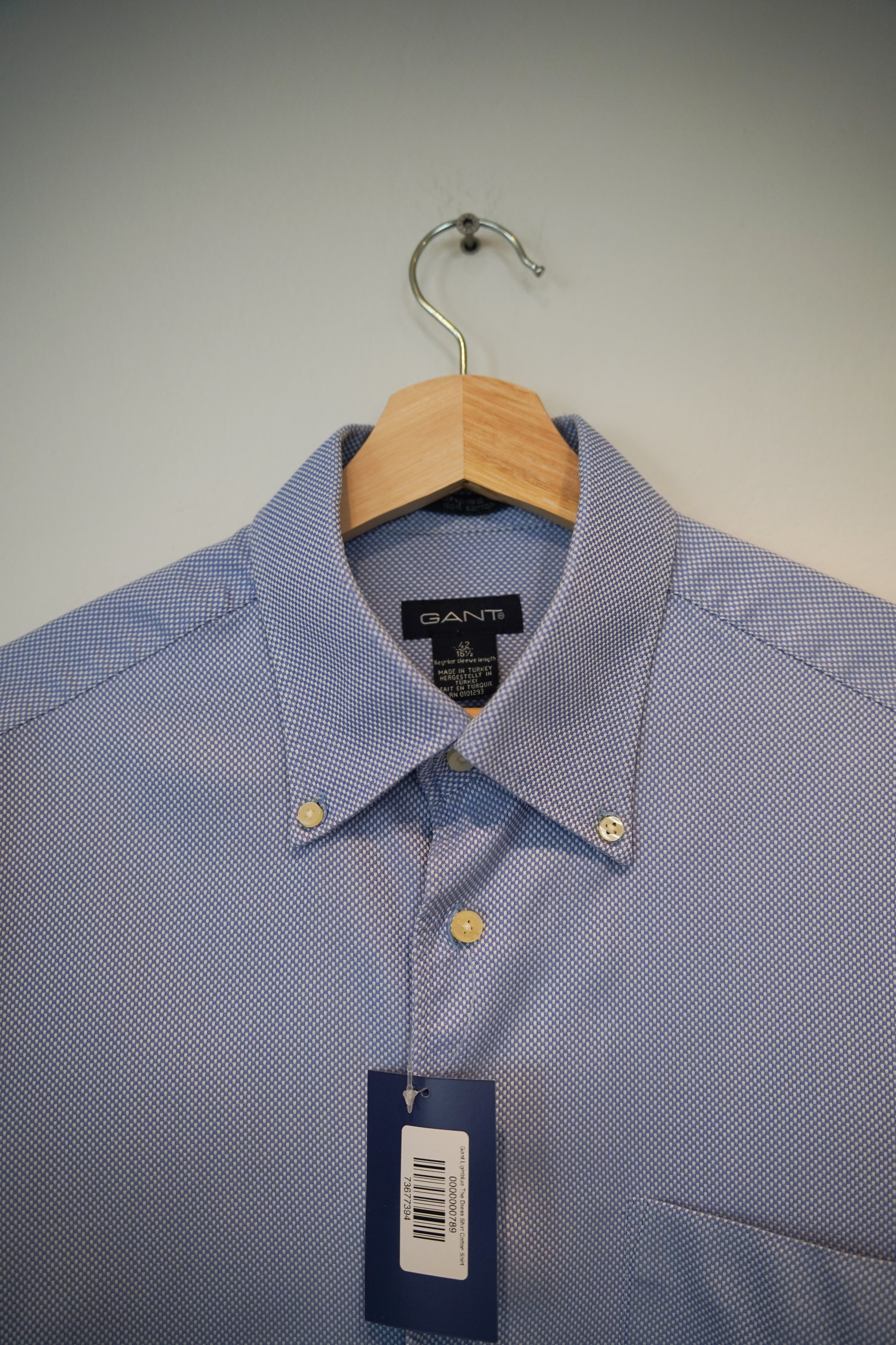 Gant Lightblue The Dress Shirt Cotton Shirt
