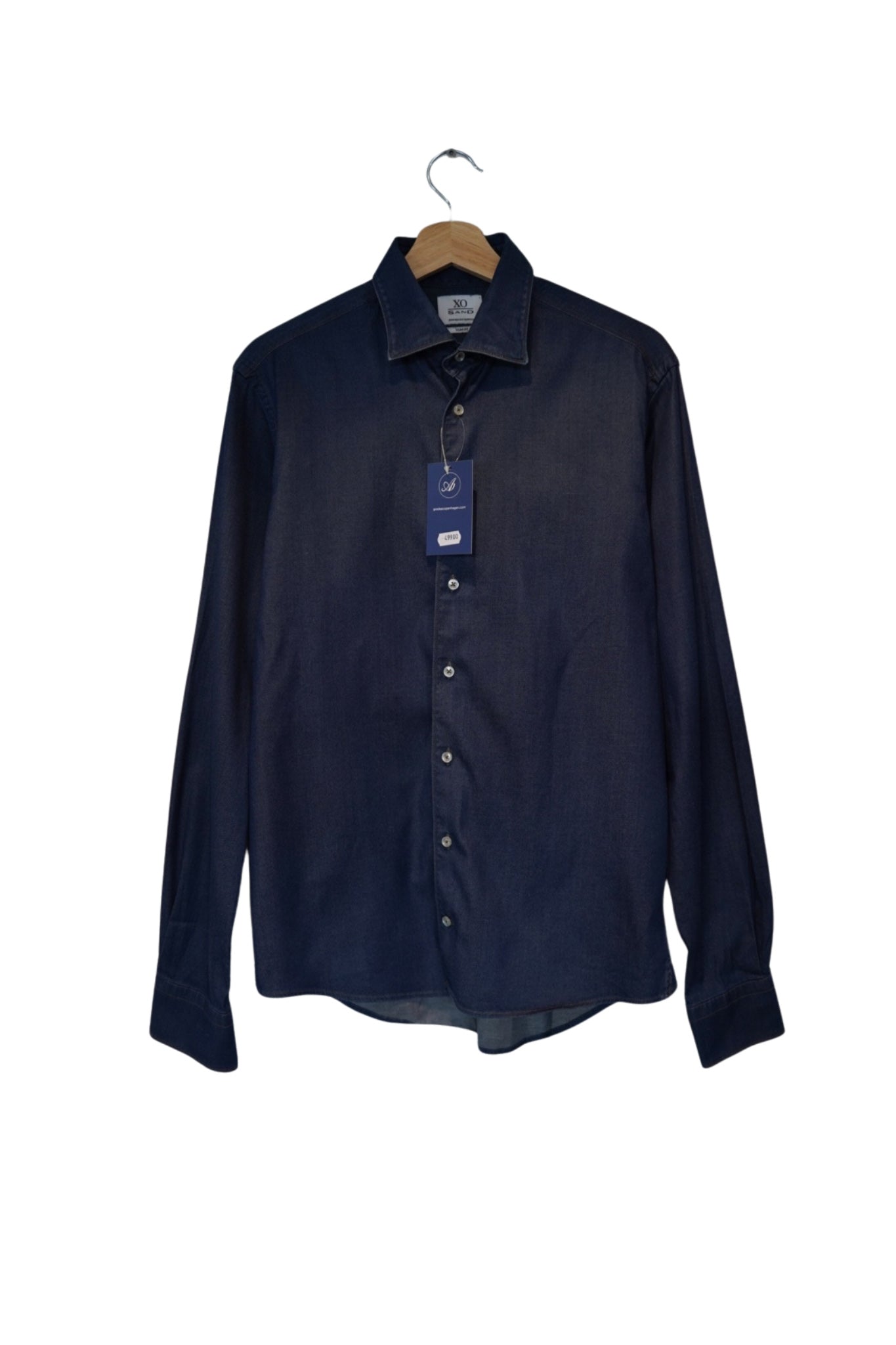 Sand Copenhagen Blue Denim Slim Fit Cotton Shirt