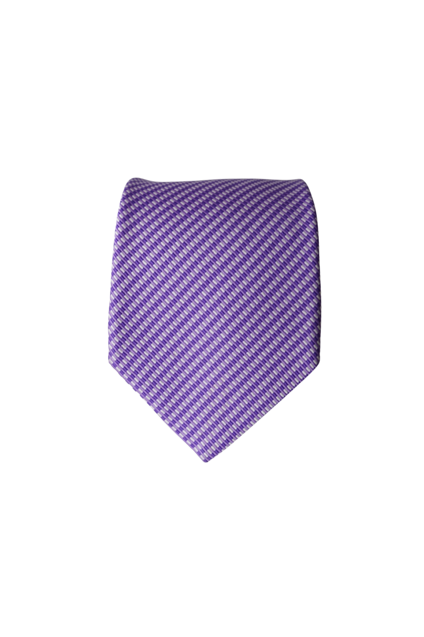 Sand Copenhagen Purple and White Checkered Silk Tie