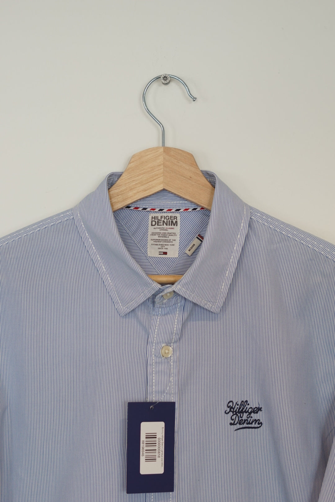 Tommy Hilfiger Denim Lightblue and White Striped Authentic Classic Shirt