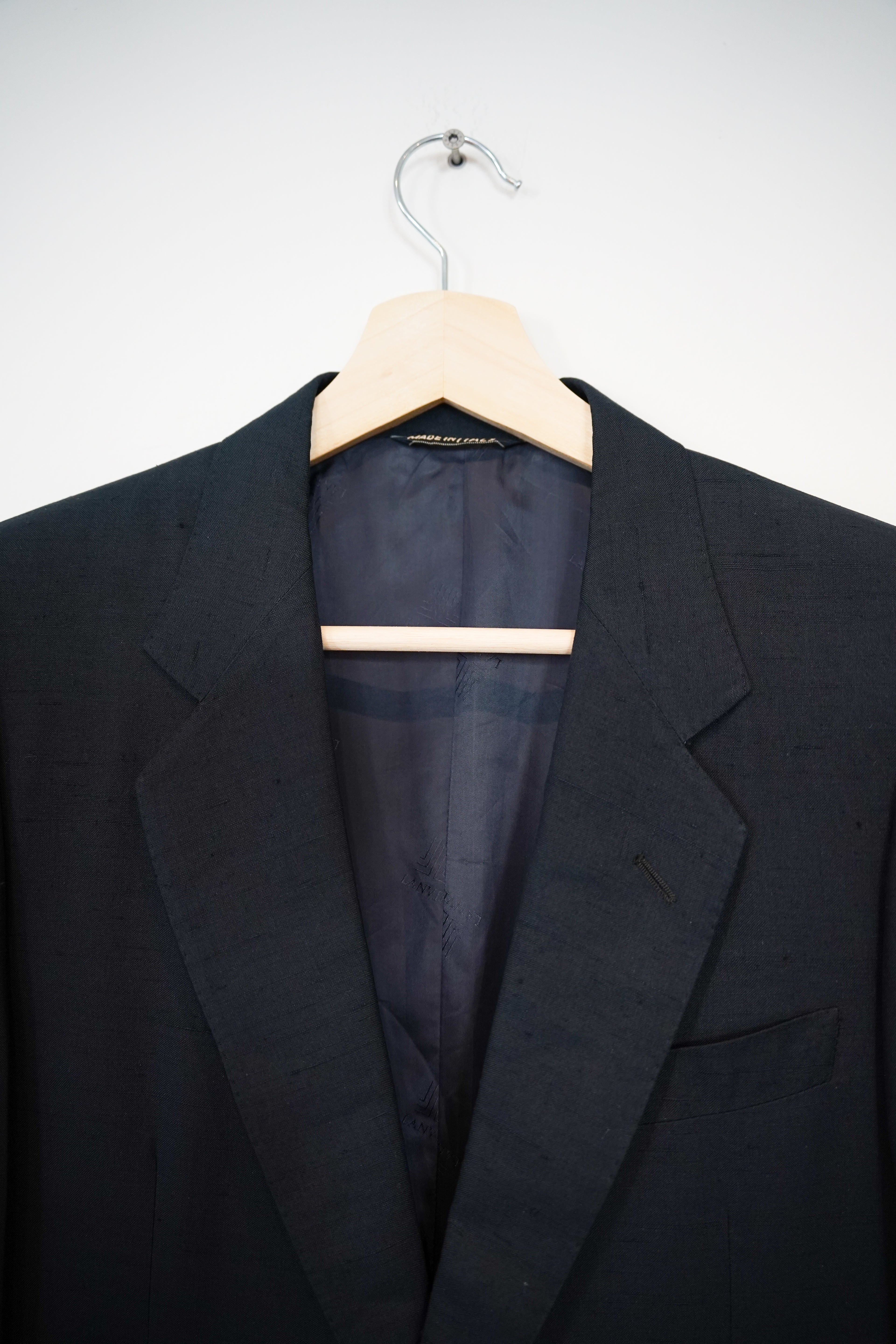 Lanvin Paris Navy Amadeo Bassi Cremona Cotton Blazer