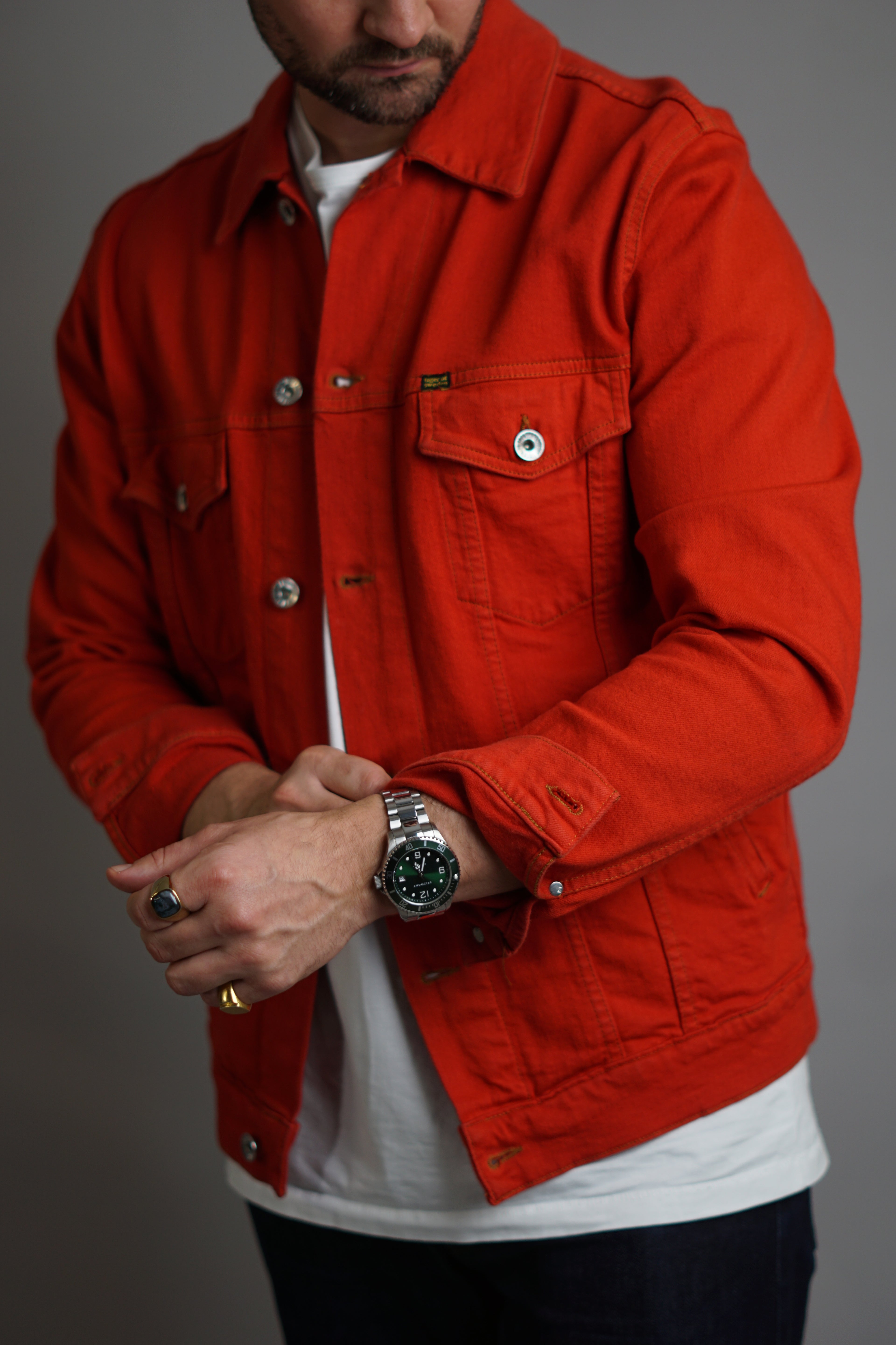 Rote Jeansjacke von Tiger Of Sweden
