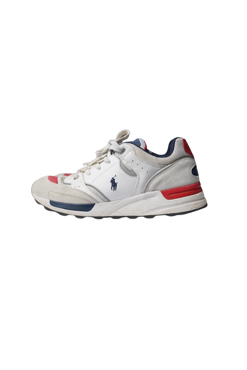 Ralph Lauren White, Red and Navy Trackstr Sneakers