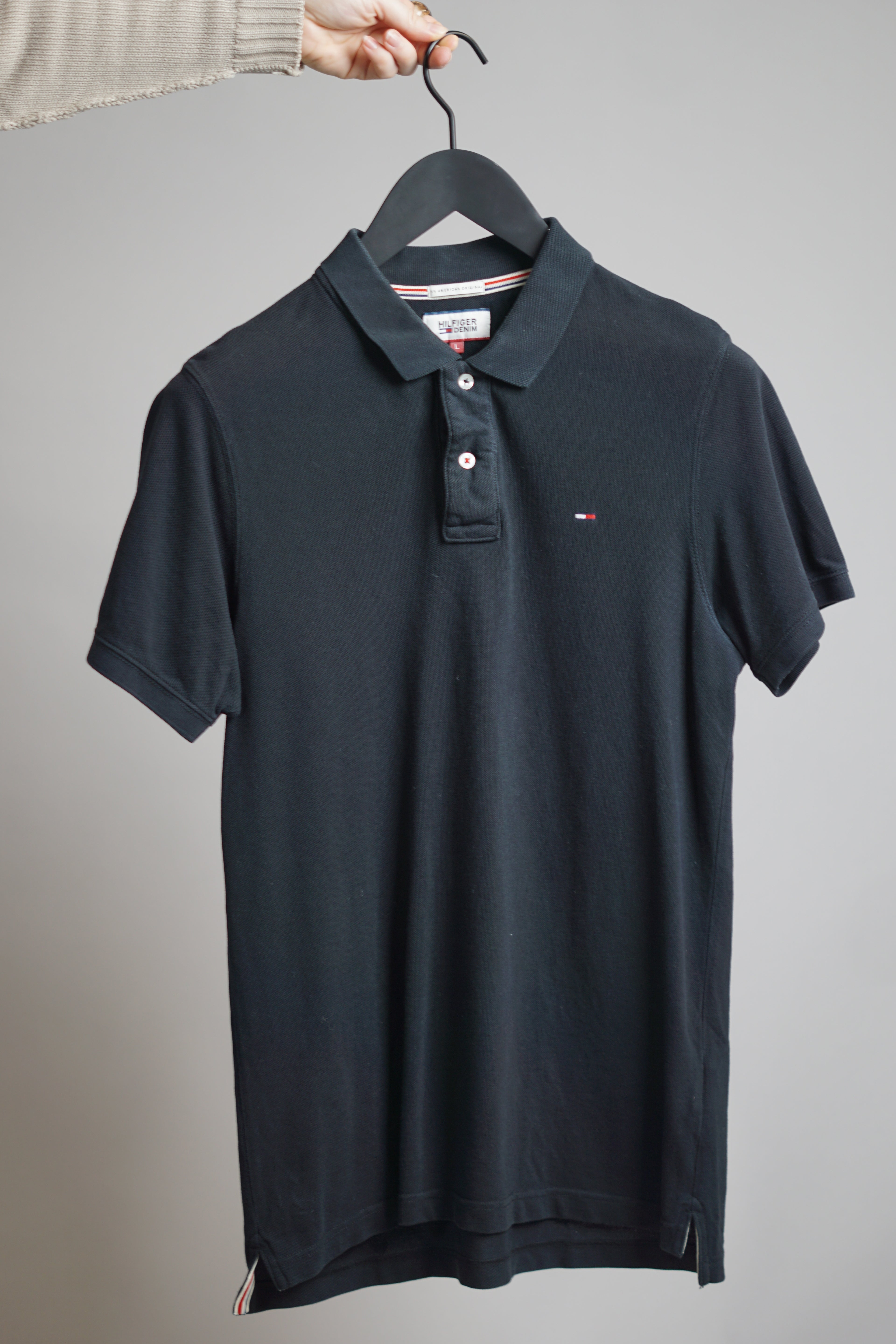 Tommy Hilfiger – Schwarzes American Original-Poloshirt