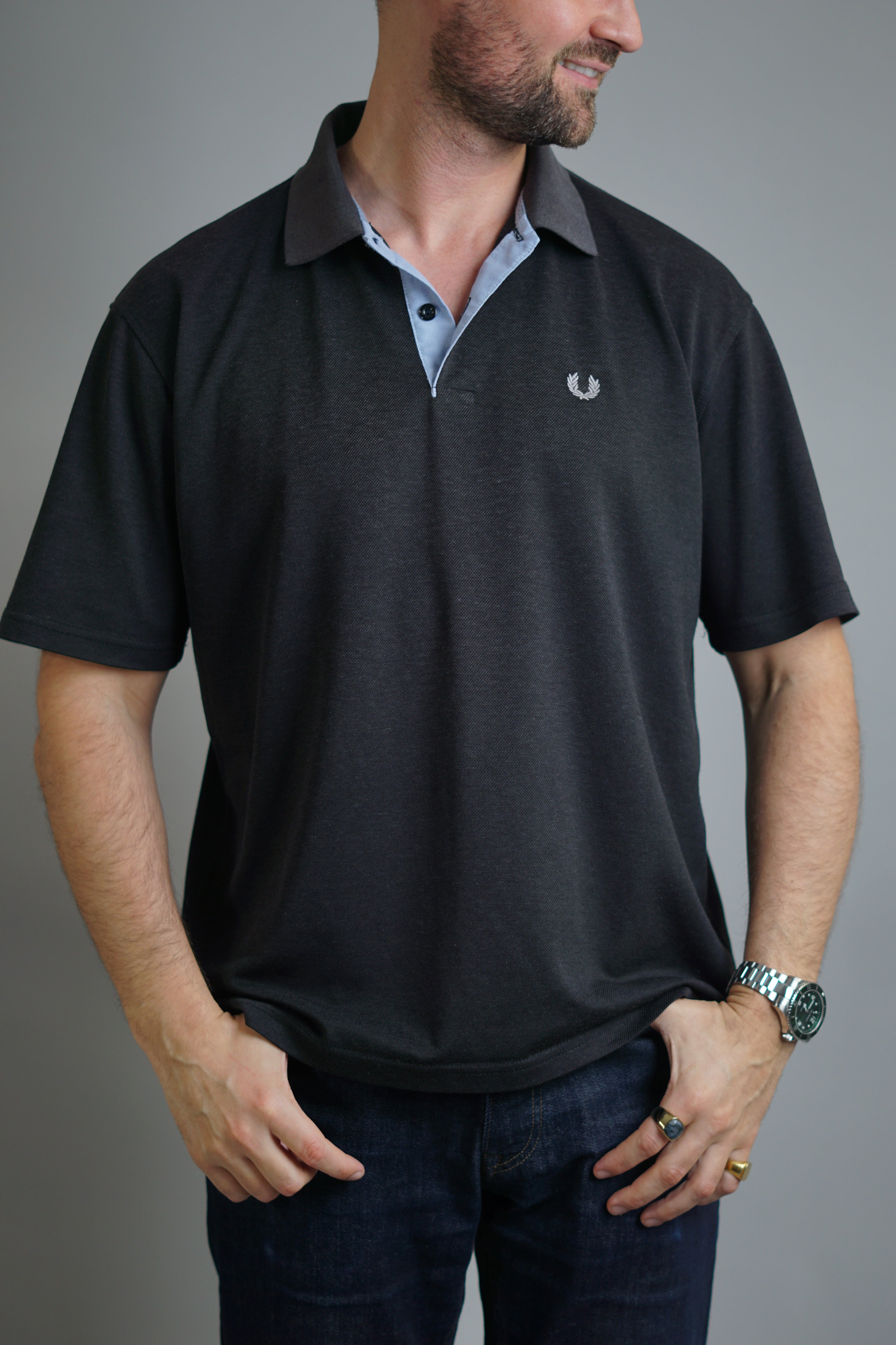 Schwarzes Poloshirt von Fred Perry