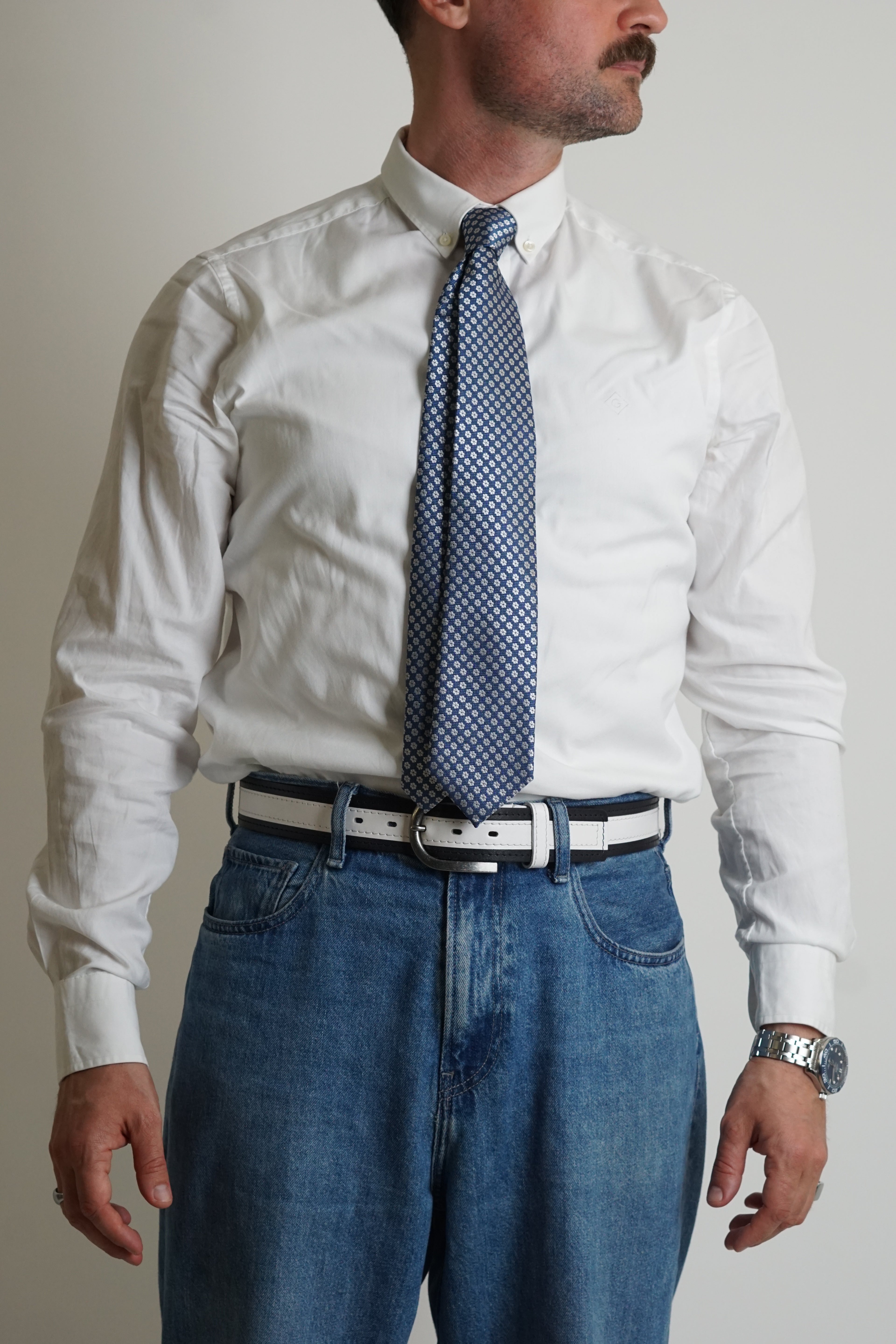 Pierre Cardin Blue Flower Tie