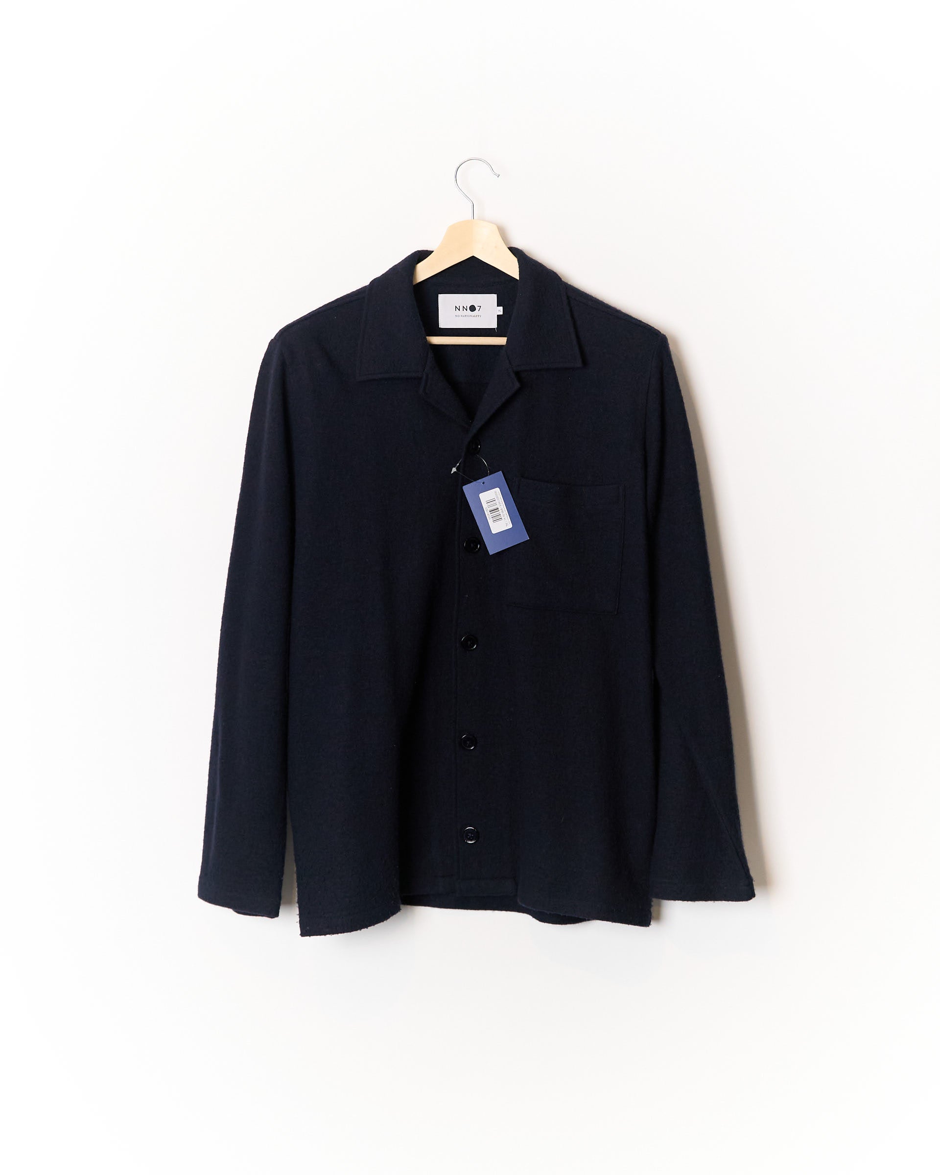 NN07 Navy Alfie Wool Half-Button Knit