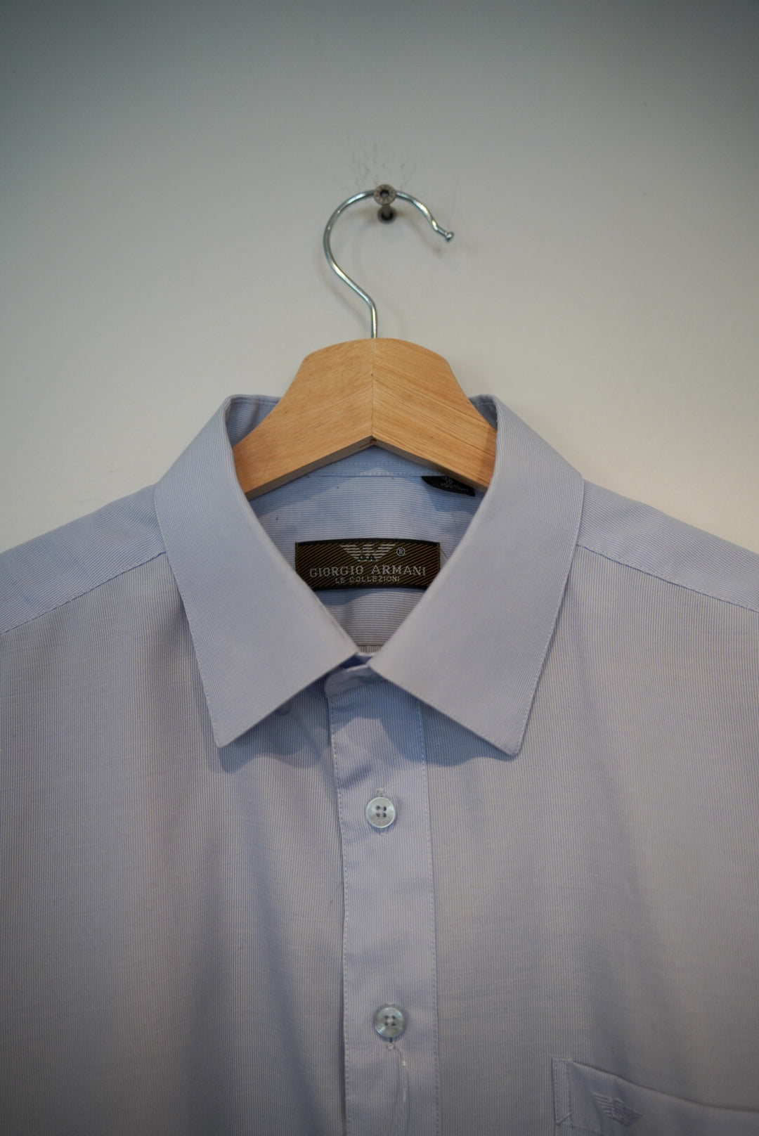 Giorgio Armani Light Blue Le Collezioni Cotton Shirt