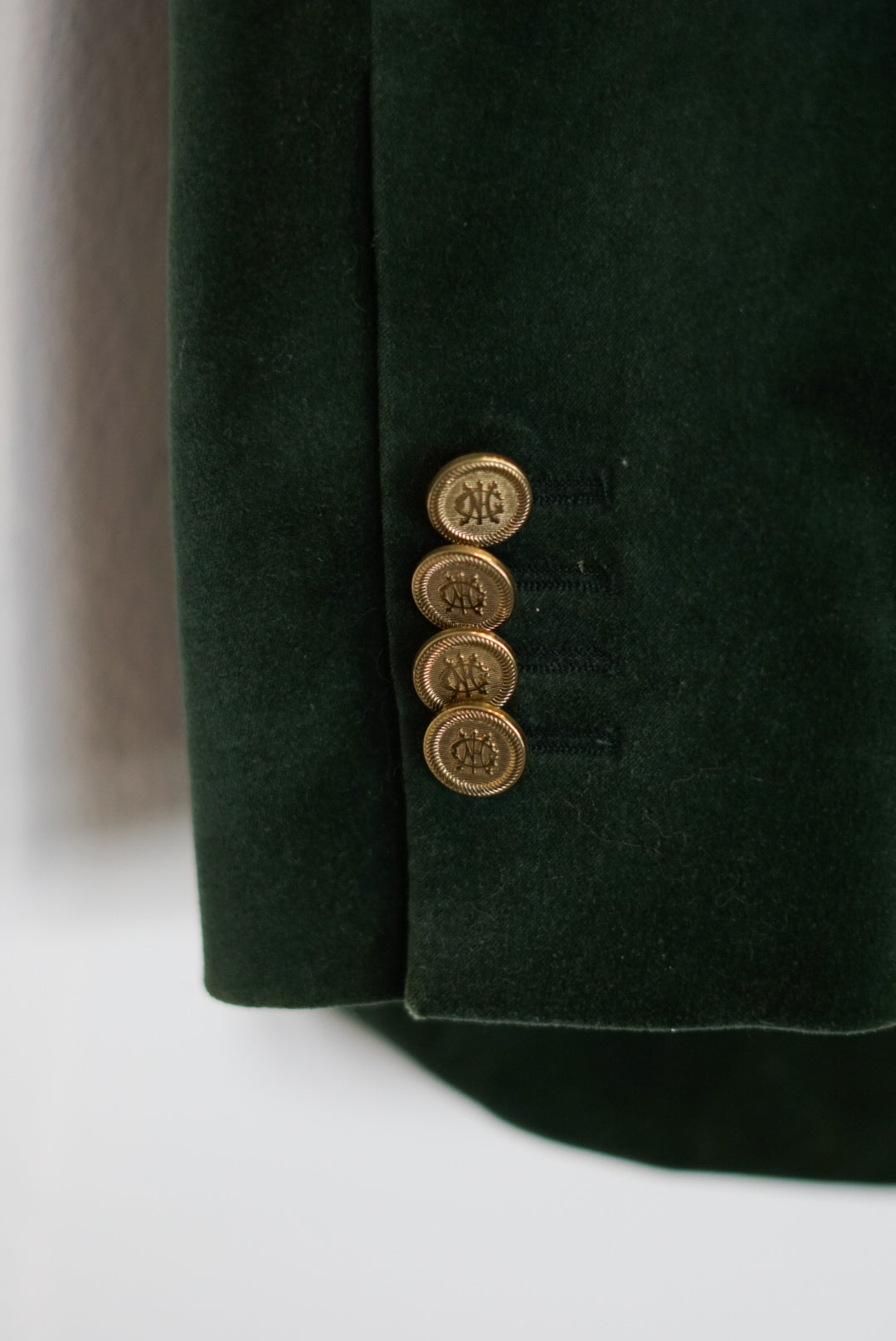 Gant Darkgreen Velour Crest Blazer