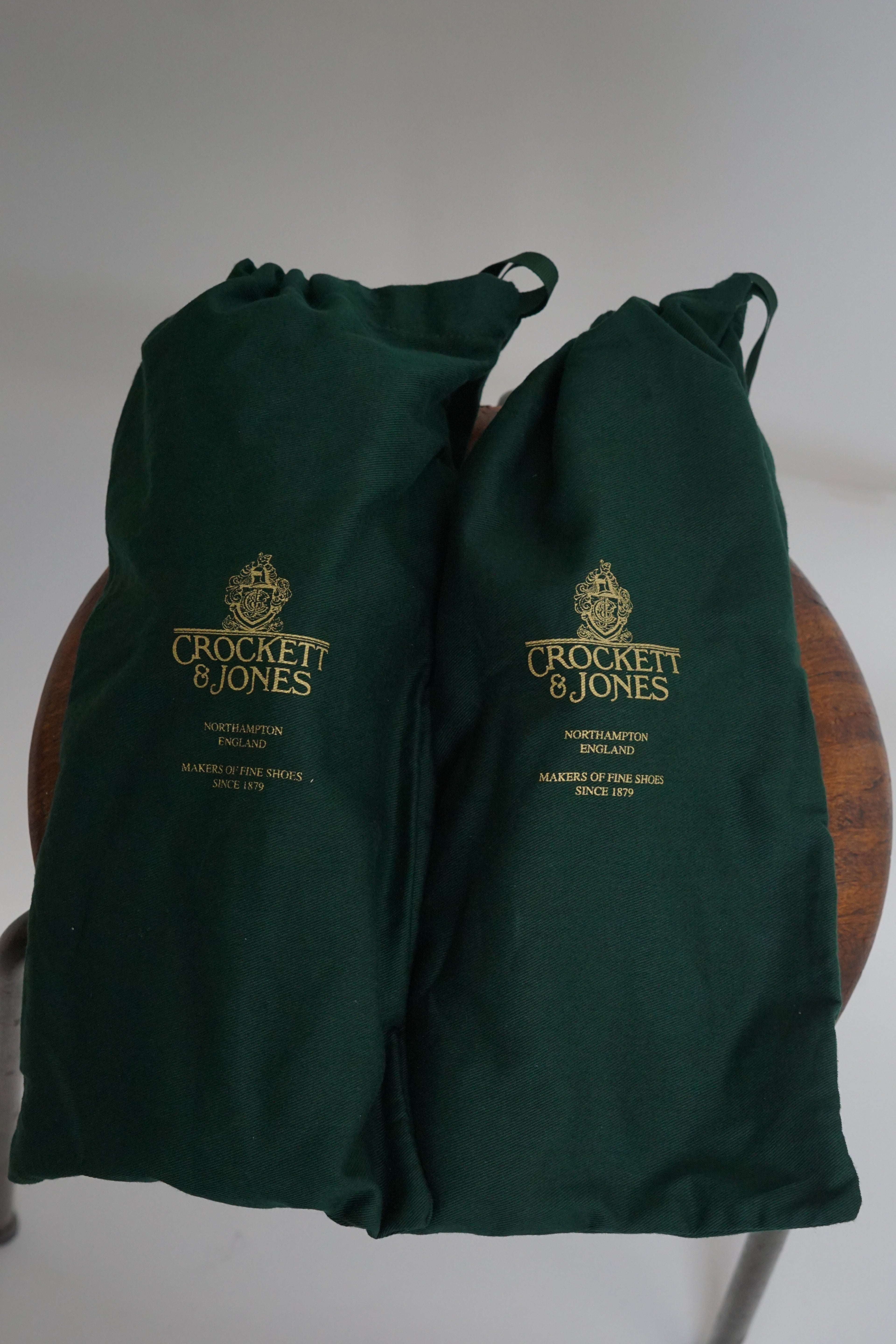 Crockett & Jones Espresso Calf Suede Leather Sole Shoes