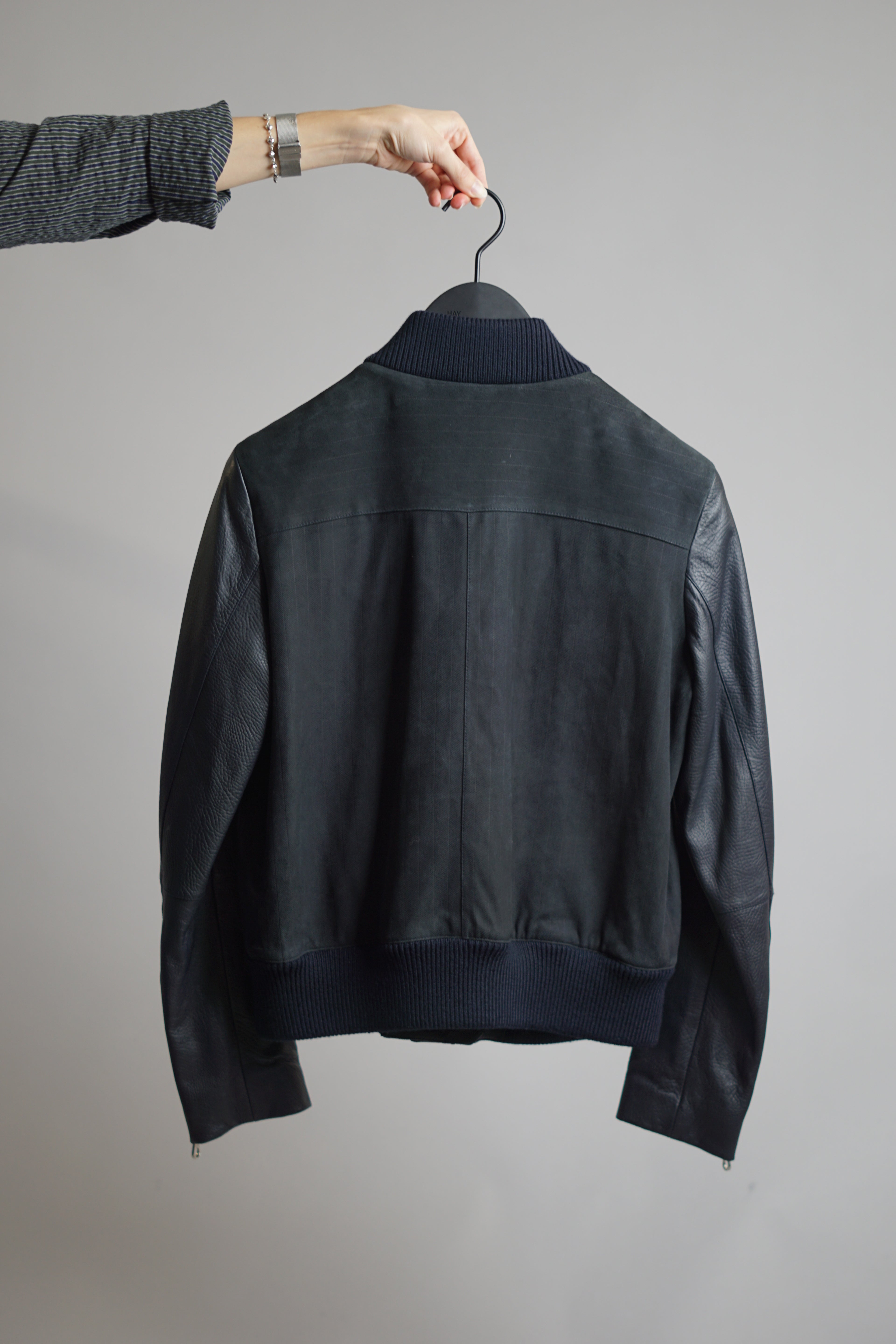 Schwarze Lederjacke von Gant