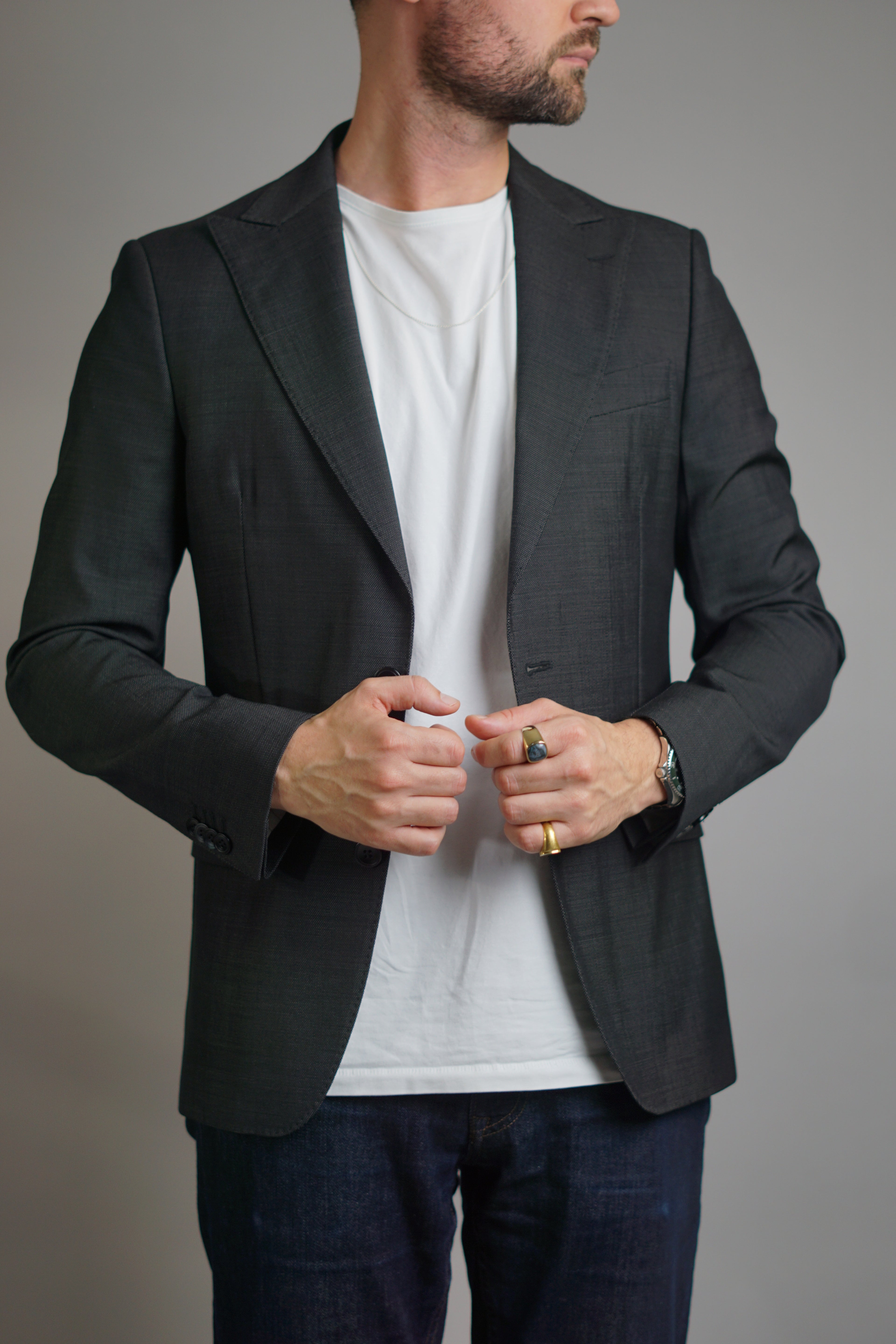 Oscar Jacobson Elmer Dark Grey Blazer
