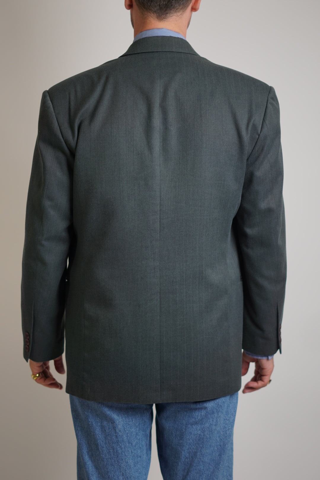 Vintage Darkgrey Double Breasted Blazer