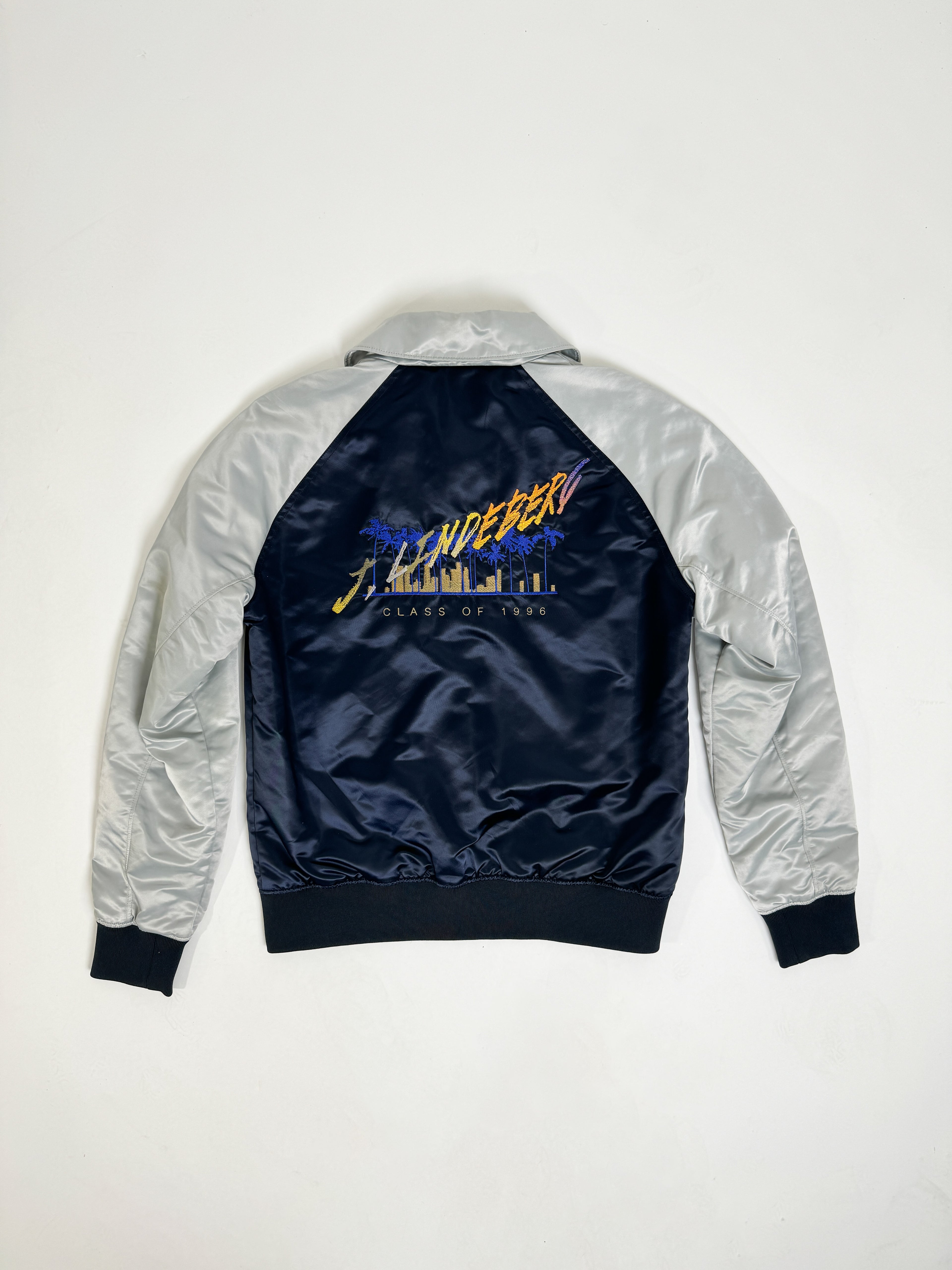 J.Lindeberg Class of 1996 Gray & Navy Light-Bomber Jacket