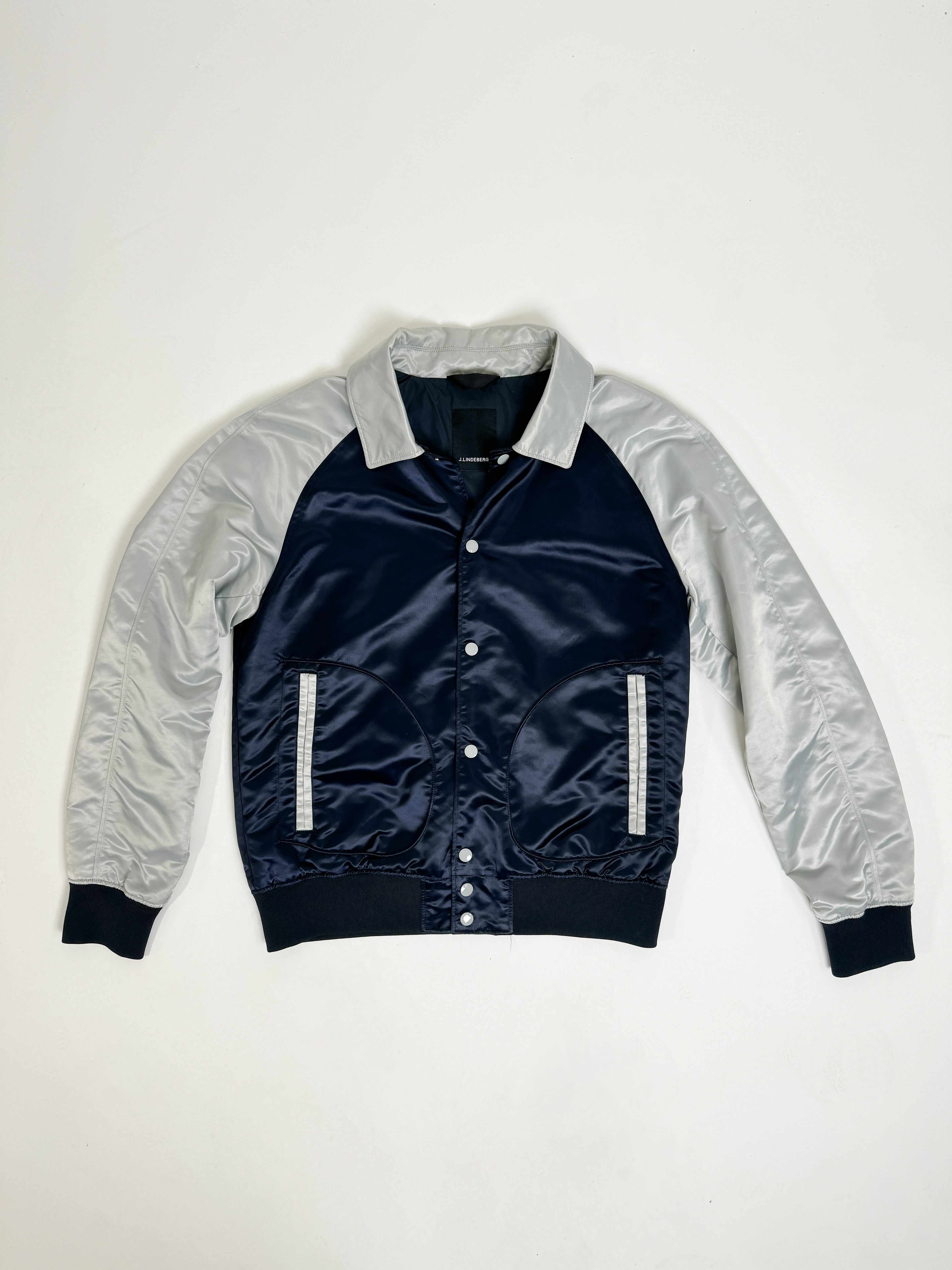J.Lindeberg Class of 1996 Gray & Navy Light-Bomber Jacket
