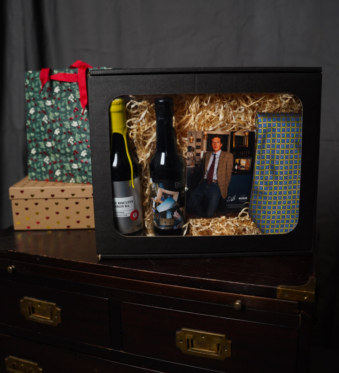 Gift Box: Giorgio Armani Green and Blue Square Silk Tie