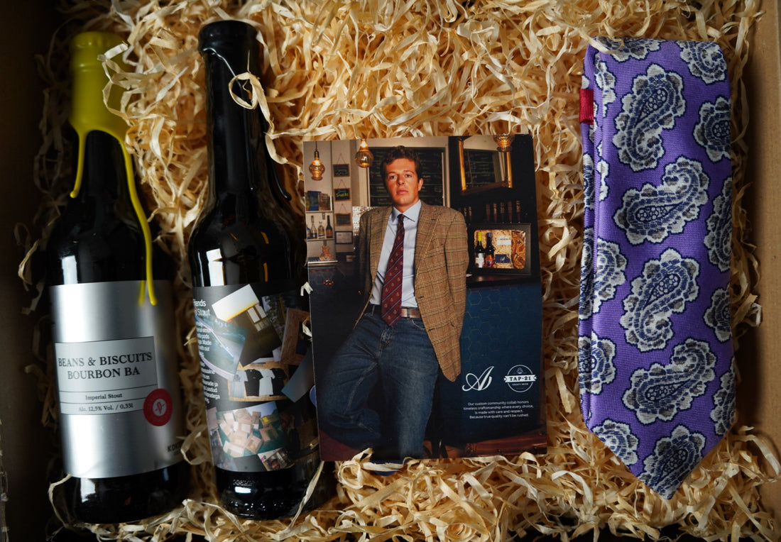 Gift box: Eton Purple Paisley Print Silk Tie