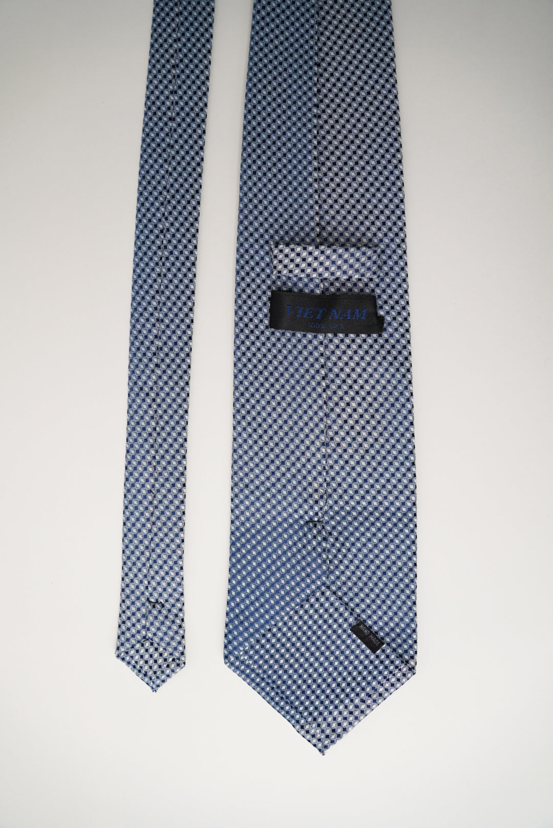 Viet Nam Navy and White Checkered Slik Tie