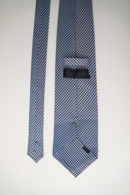 Viet Nam Navy and White Checkered Slik Tie