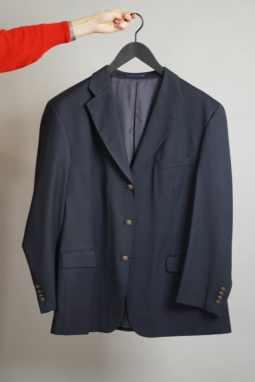 Vintage Pierlorenzo Dark-navy Single Breasted Blazer