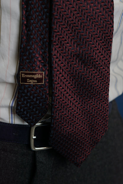 Ermenegildo Zegna Darkred Slik Tie