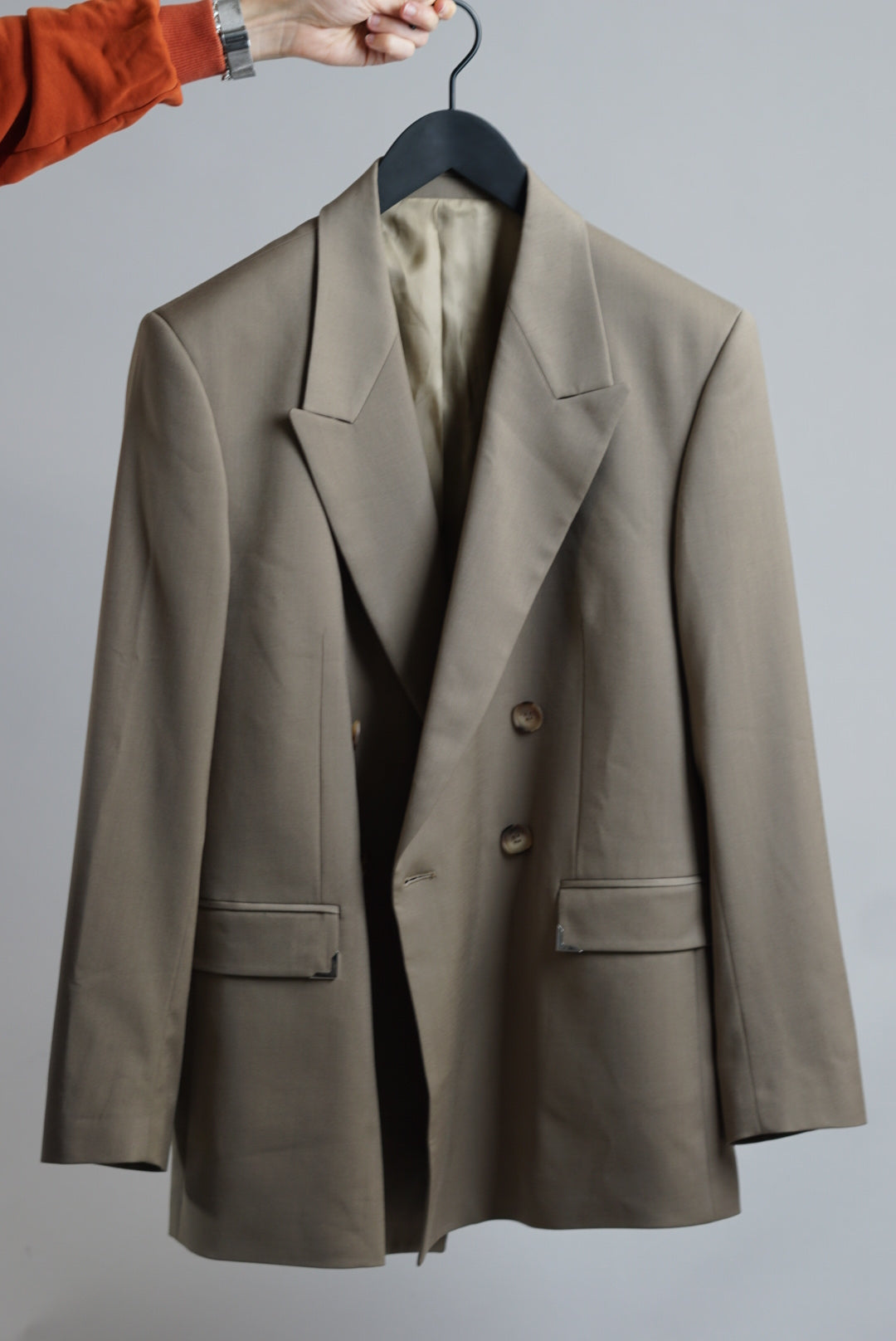 Han Kjøbenhavn Light Olive Boxy Double Breasted Blazer