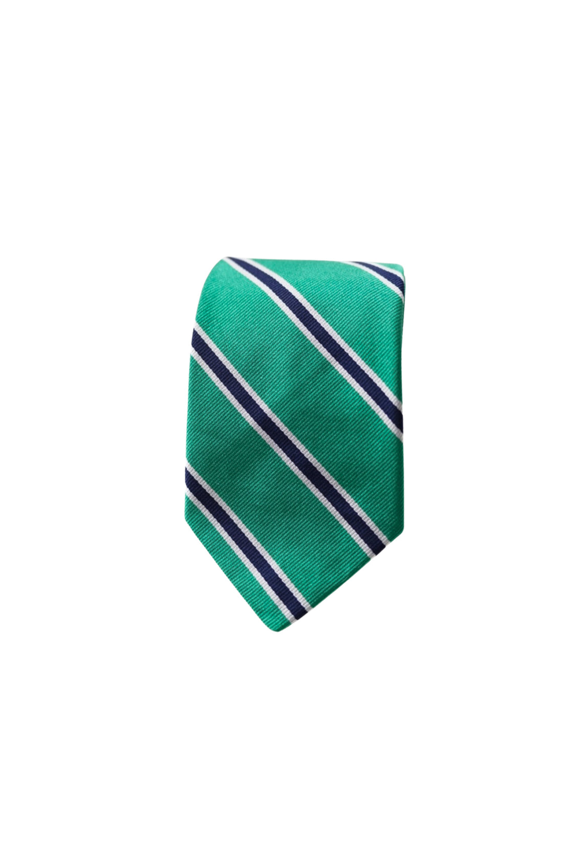 Raloh Lauren Green, Navy and Grey Striped Silk Tie