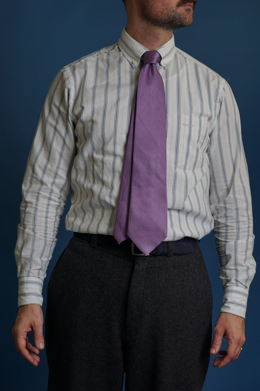 Hawes & Curtis Darkpink Slik Tie