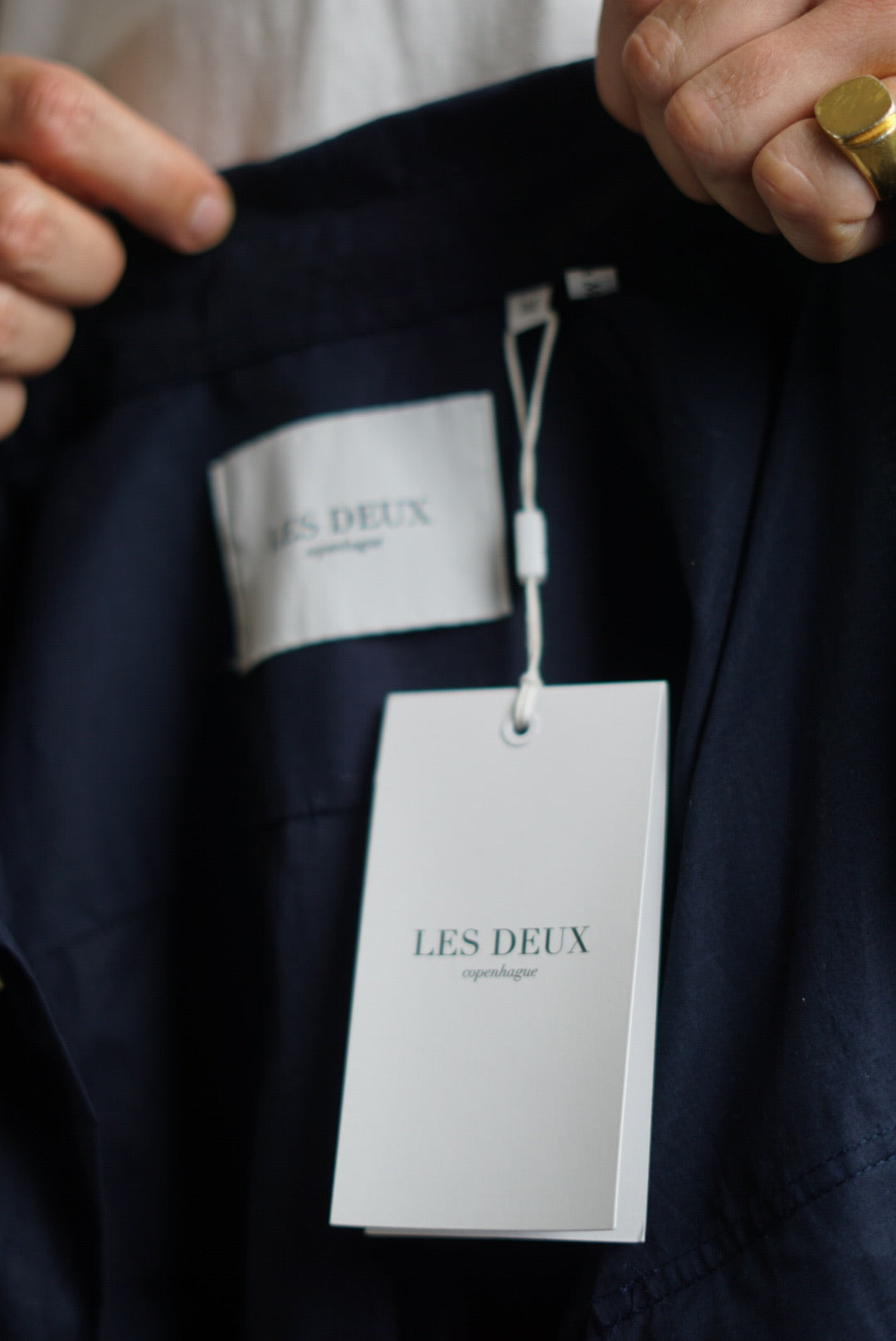 Les Deux Navy Blue Lincoln Ribstop Shirt