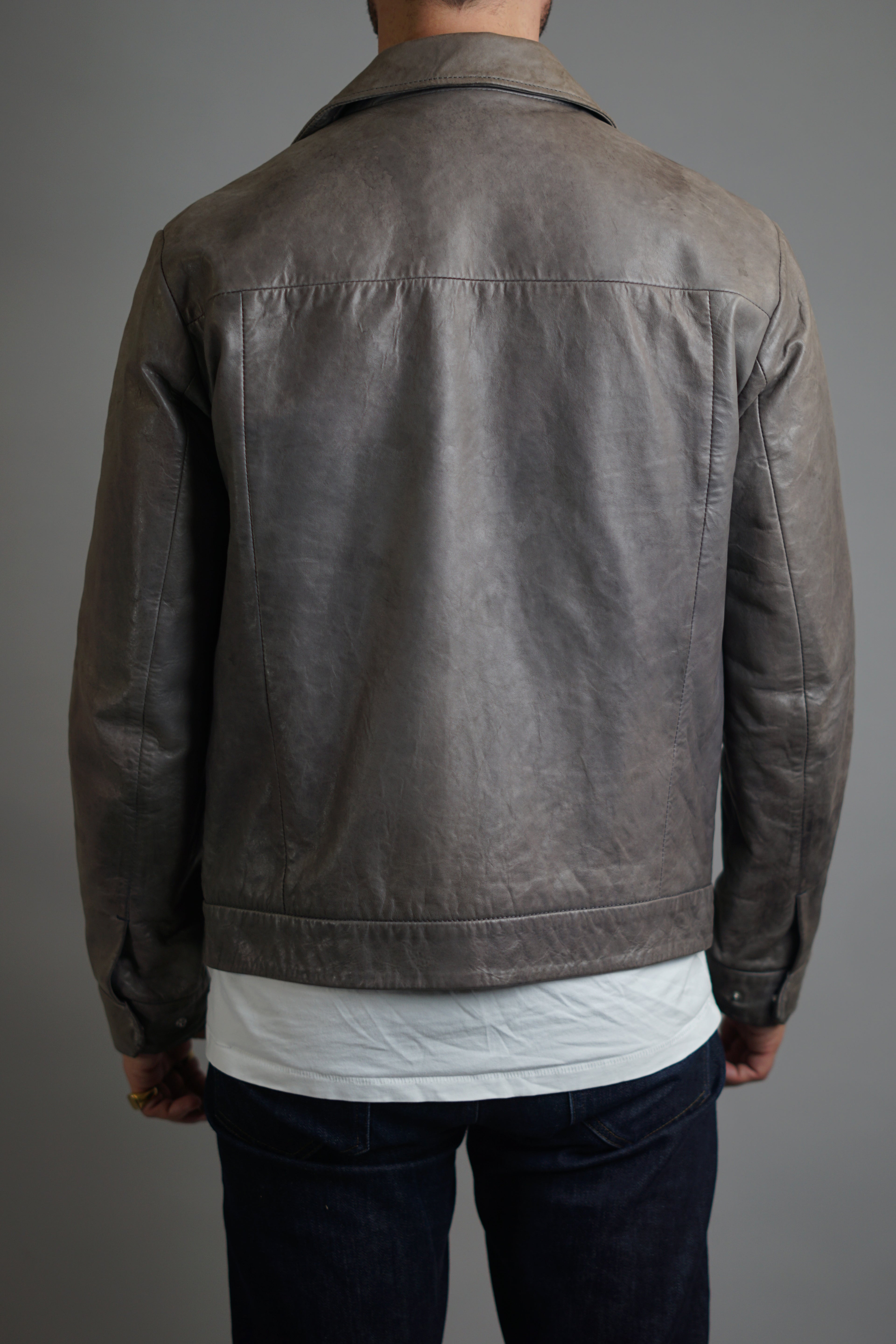 Gant Grey Leather Jacket